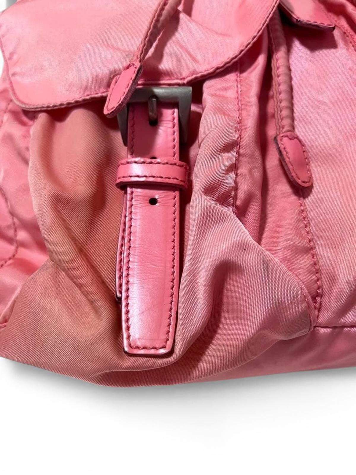 Prada Prada - Pink Nylon Backpack Buckle Detail Size ONE SIZE - 3 Thumbnail