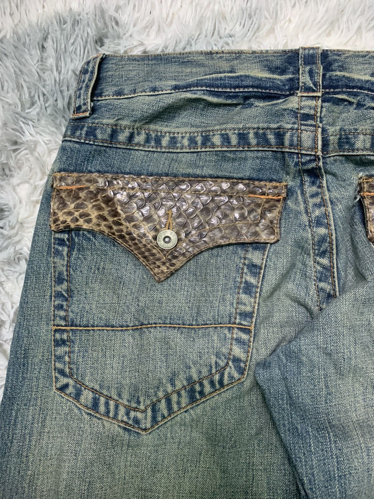 semanticdesign 1990s SEMANTIC DESIGN JEANS X SNAKE SKIN FLARE Size US 32 / EU 48 - 16 Thumbnail