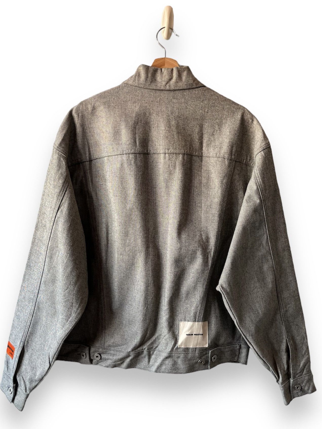 Designer × Heron Preston Heron Preston Raw Denim Trucker Jacket Size US L / EU 52-54 / 3 - 6 Thumbnail