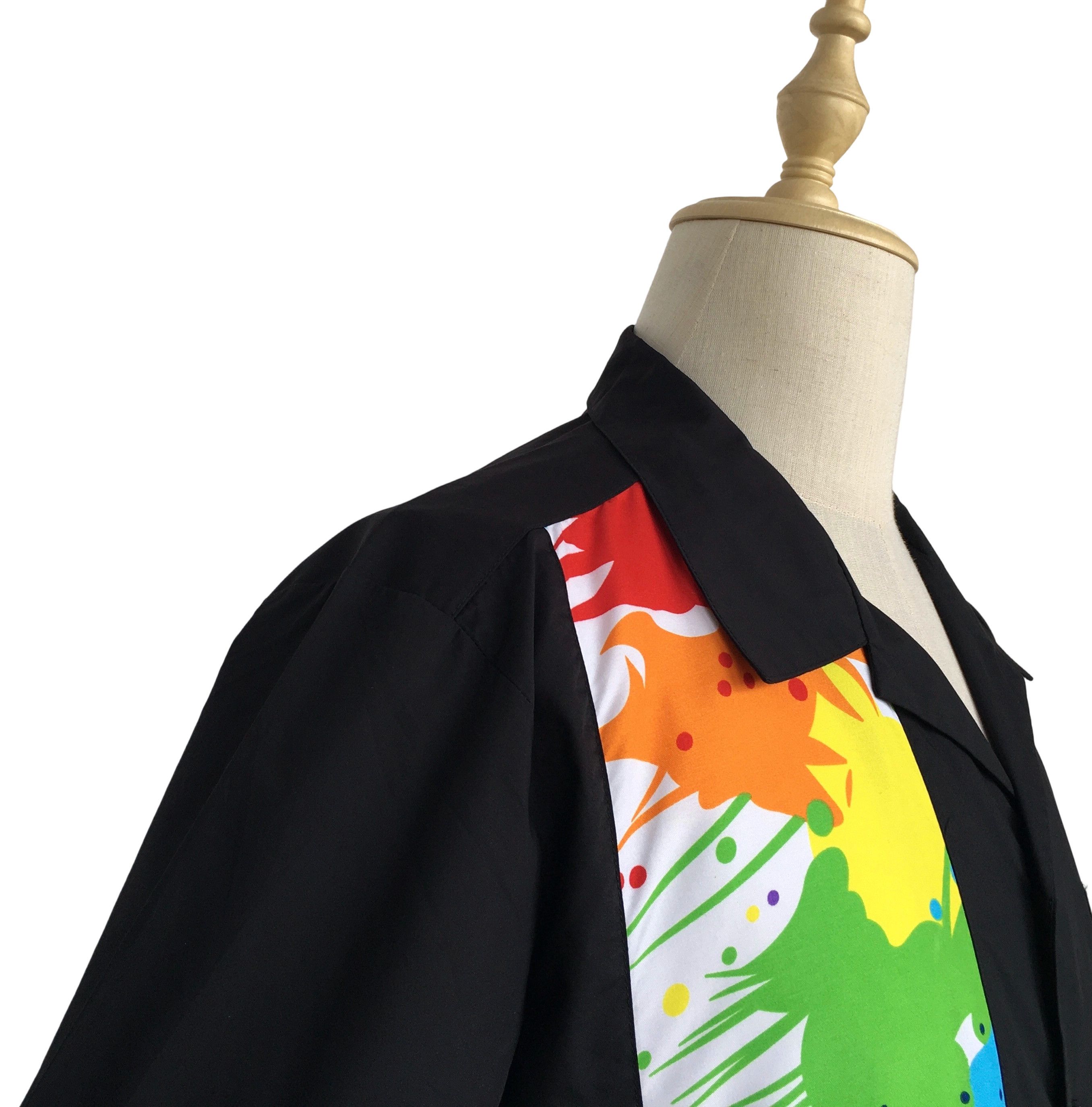 Other Black Contrast Colorful Panel Hawaiian Shirts Size US XL / EU 56 / 4 - 6 Thumbnail