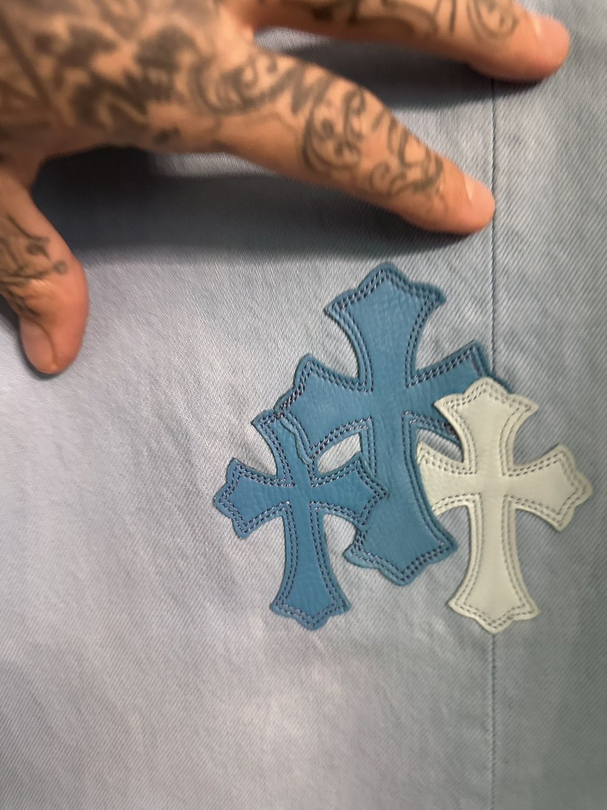 Chrome Hearts CHROME HEARTS DRAKE BABYBLUE LEVI CROSS JEANS XXXL 38 40 Size US 38 / EU 54 - 11 Thumbnail