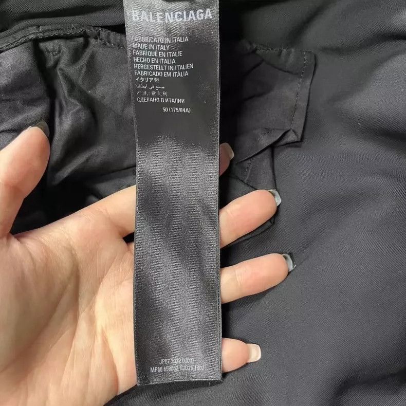 Balenciaga Black Elastic Waist Pleated Straight Pants-2505 Size US 44 / EU 60 - 3 Thumbnail