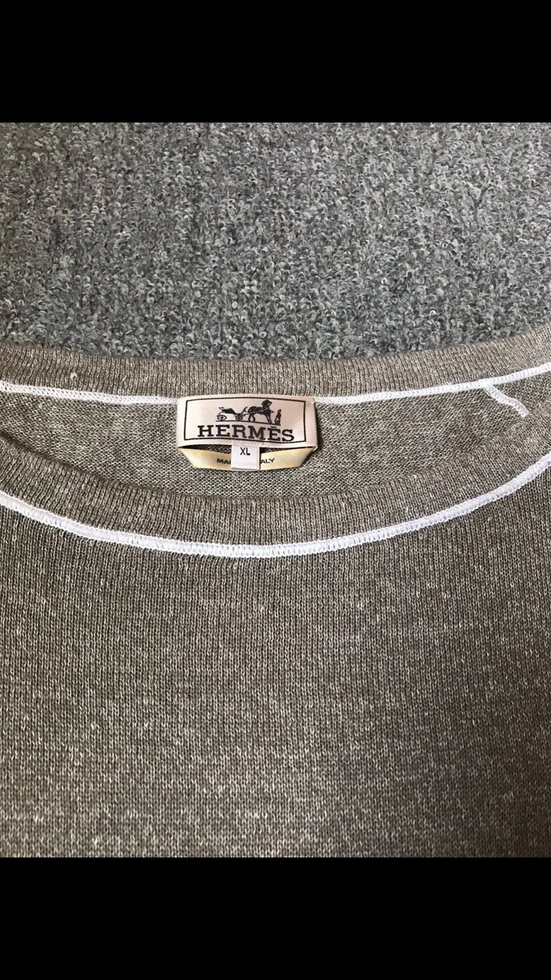 Hermes Hermes Neutral Cotton-Linen Knit XL Drawstring Size US XL / EU 56 / 4 - 4 Thumbnail