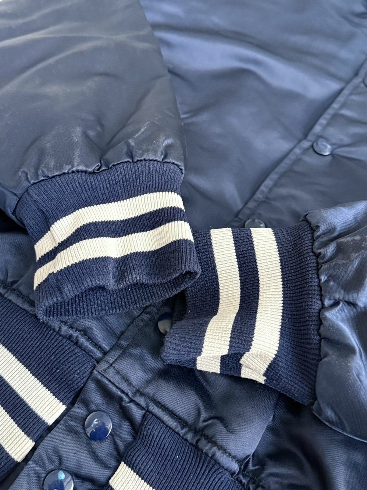 Vintage Vtg 70’ Yankees NY Satin Bomber Jacket Size US L / EU 52-54 / 3 - 10 Thumbnail