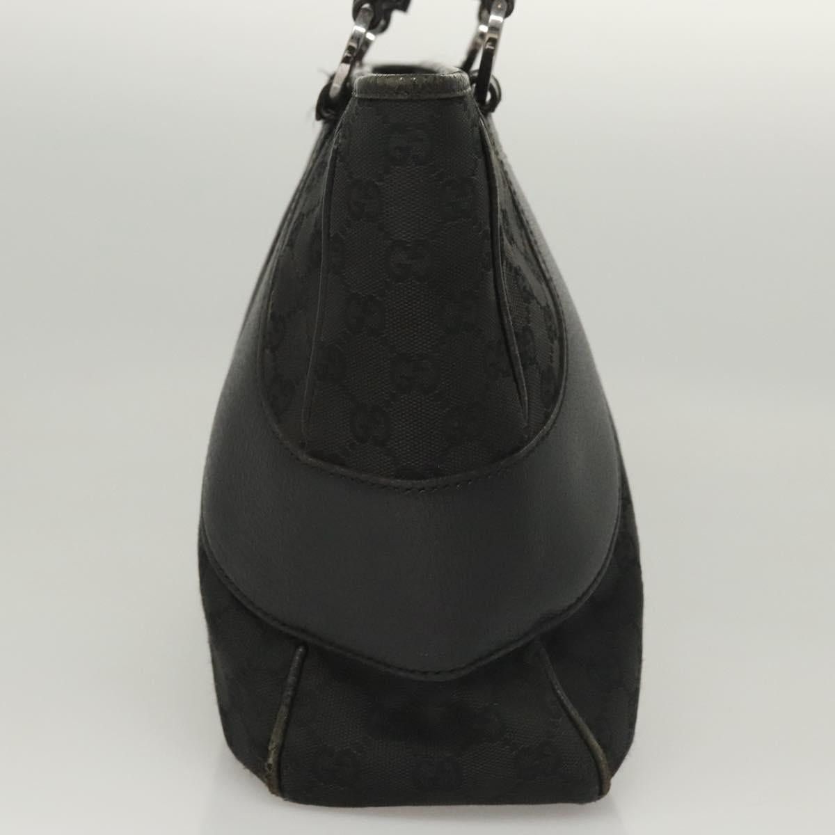 Gucci GUCCI GG Canvas Tote Bag Black Silver Size ONE SIZE - 5 Thumbnail