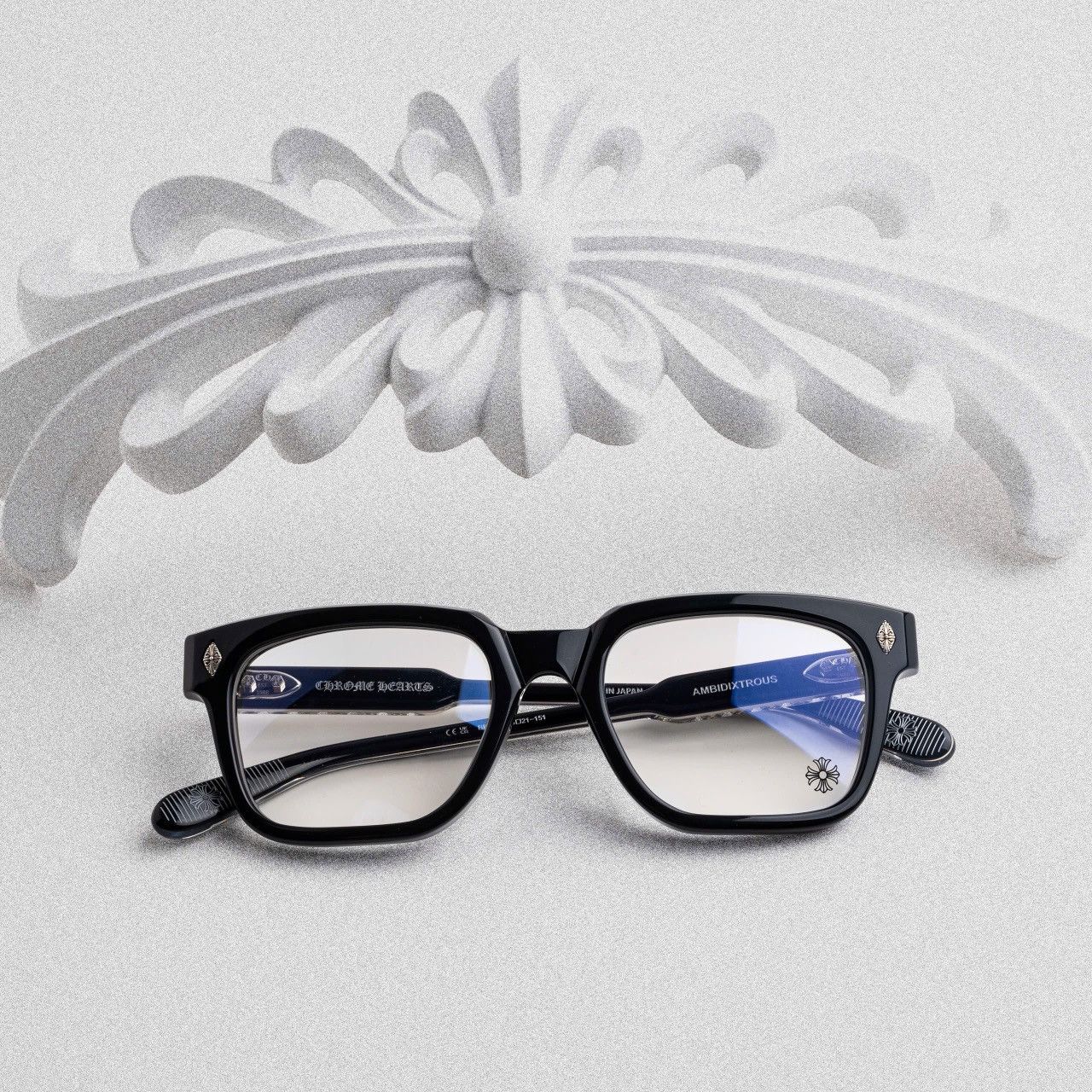 Chrome Hearts CHROME HEARTS AMBIDIXTROUS BLACK GLASSES Size ONE SIZE - 6 Thumbnail