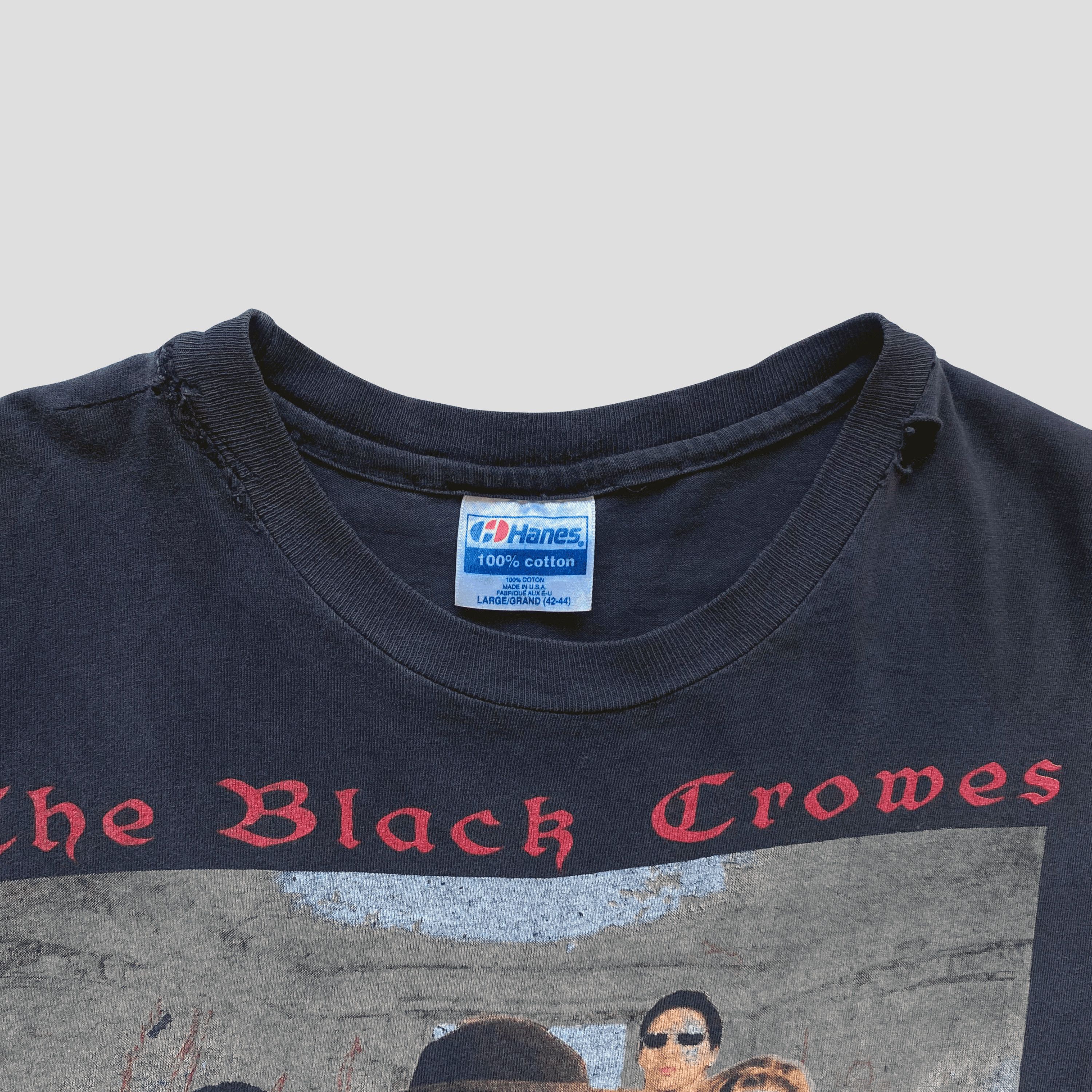 Band Tees × Hanes × Vintage Vintage 1992 The Black Crowes High As The Moon Tour T-Shirt Size US L / EU 52-54 / 3 - 3 Thumbnail