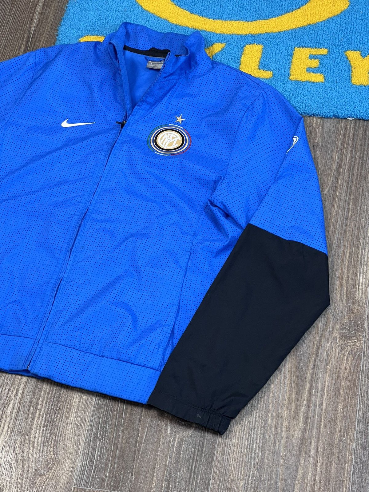 Nike Vintage Nike Inter Milan Blue Tack Top Full Zip Jacket Size US L / EU 52-54 / 3 - 2 Thumbnail