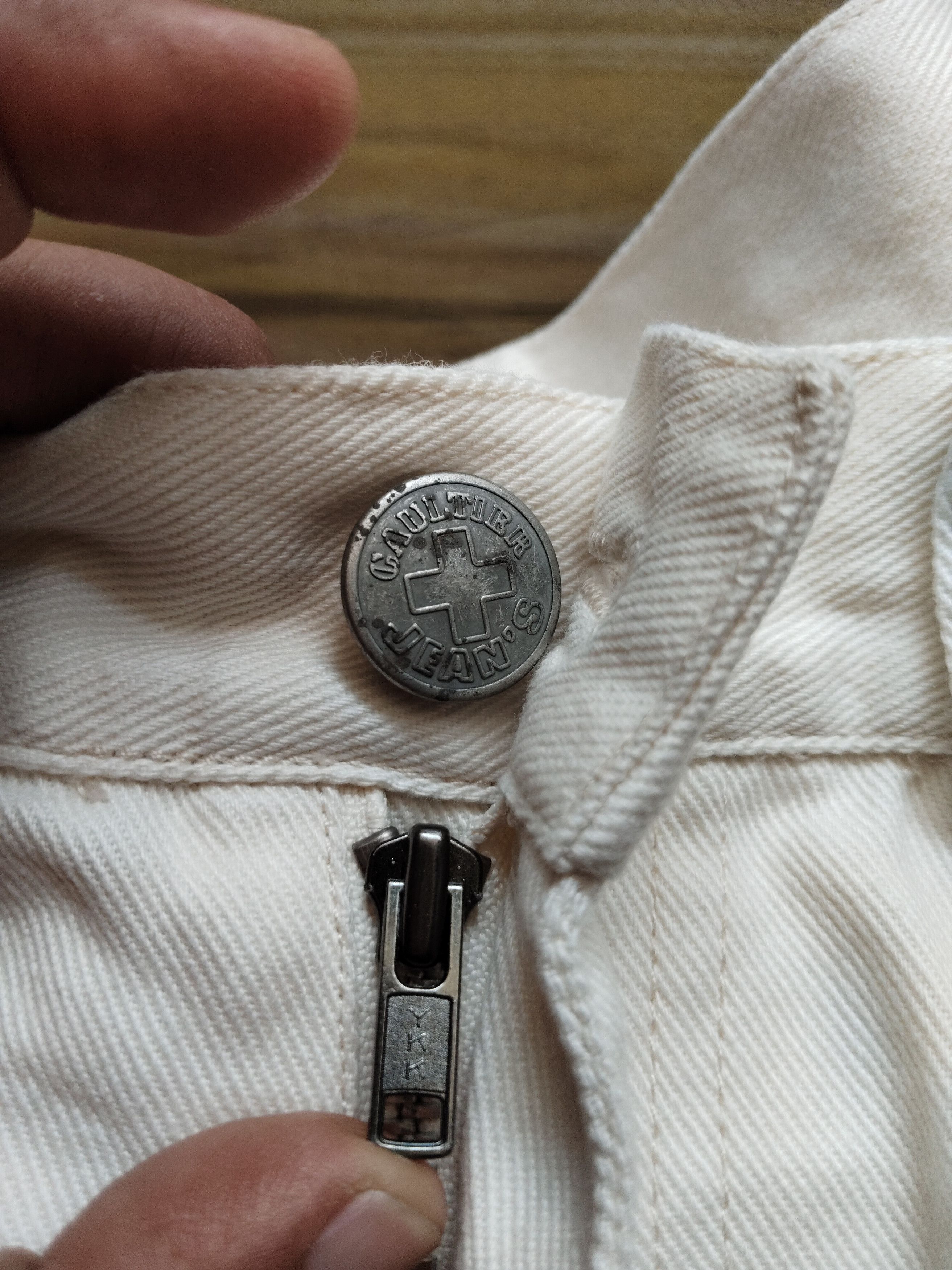 Jean Paul Gaultier Vintage JEAN PAUL GAULTIER White Jeans Size US 29 - 6 Thumbnail