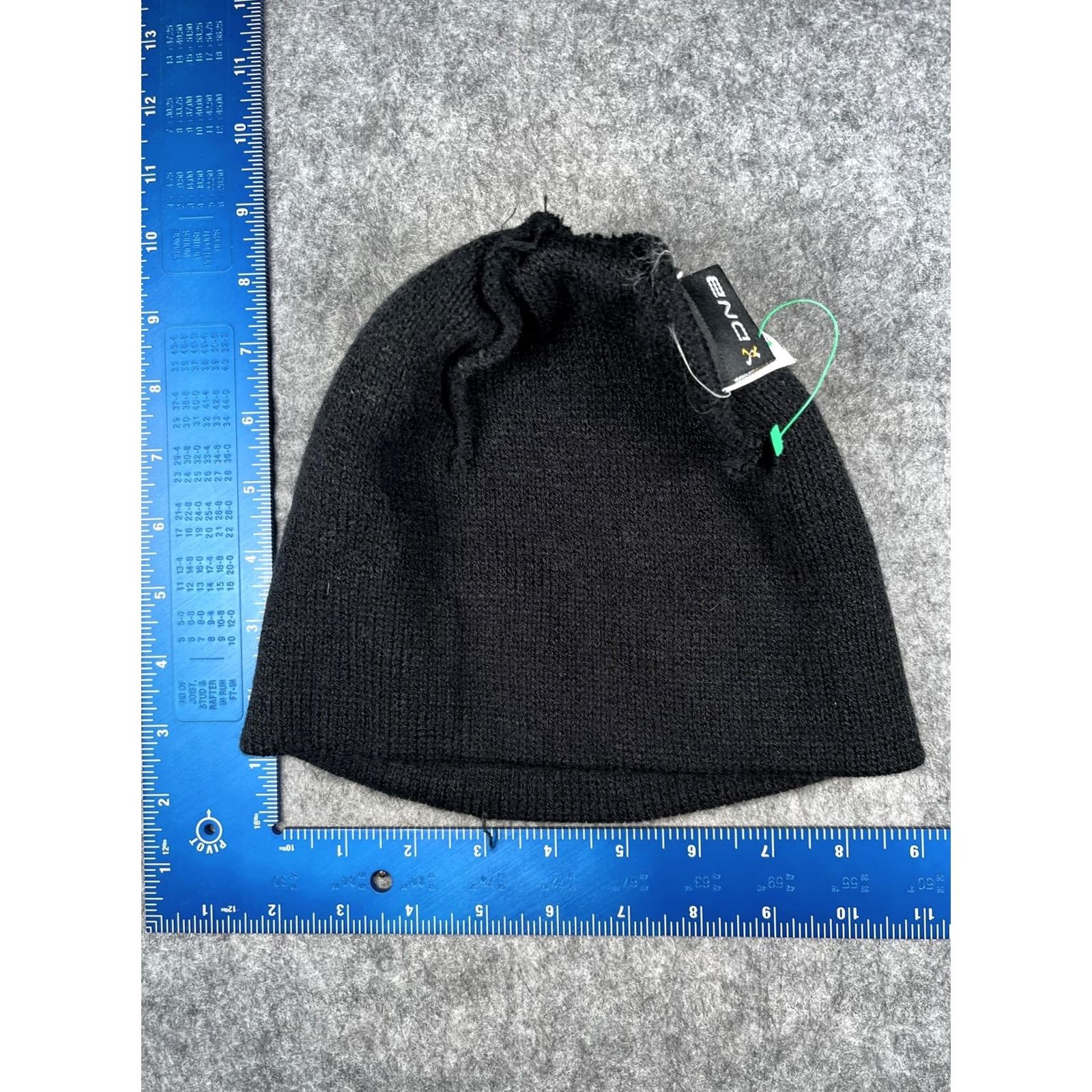 Vintage DNB Beanie Mens One Size Black Knit Fish Skeleton Logo Stretch Winter Casual Size ONE SIZE - 6 Thumbnail
