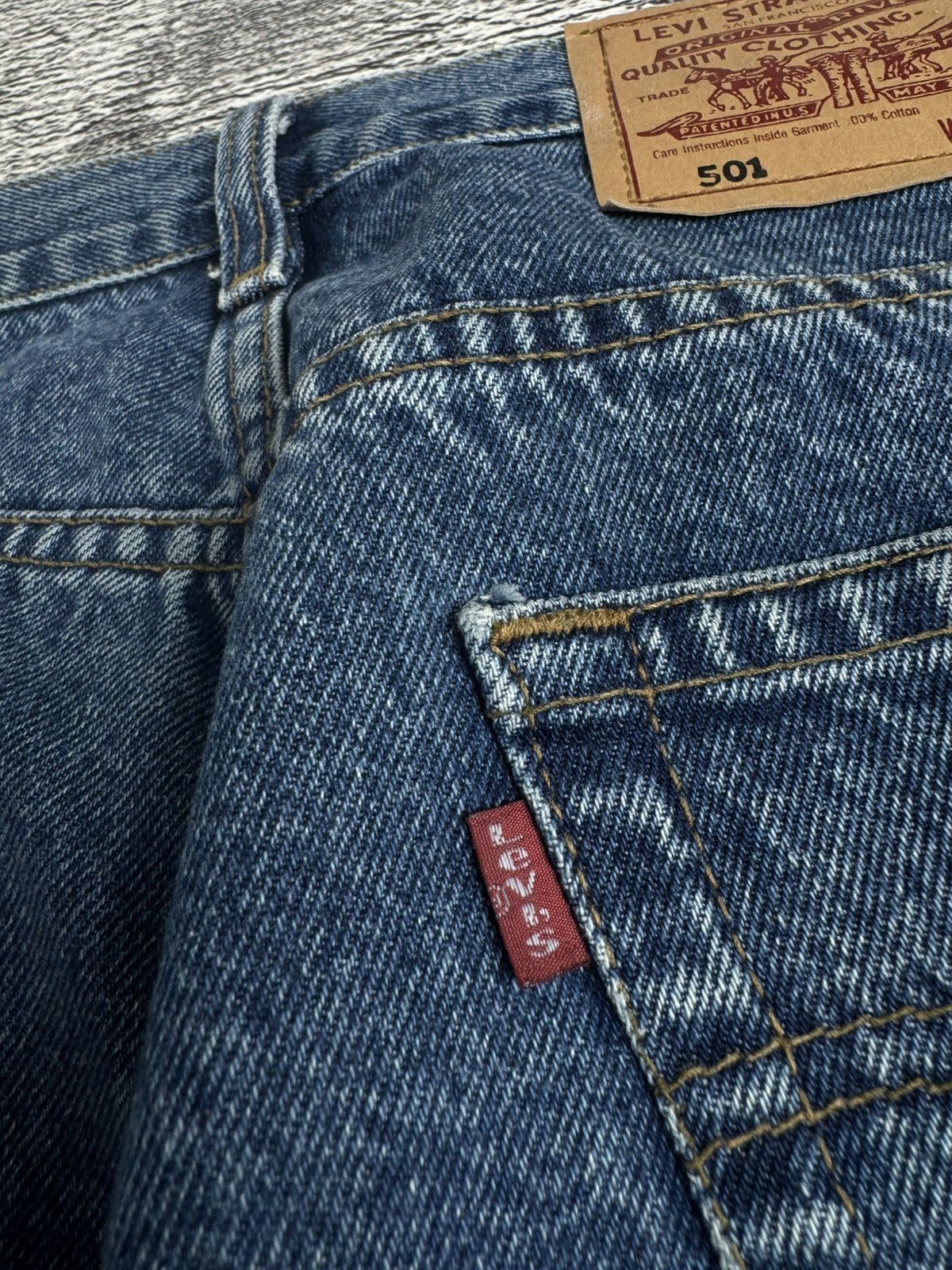 Levi's Levis 501 Original Fit Blue Work Wear Men’s W36 L30 Cotton Jeans Pants Trousers Size US 36 / EU 52 - 8 Thumbnail