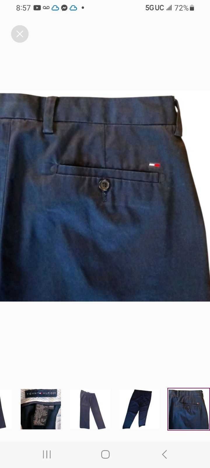 Tommy Hilfiger Vintage Tommy Hilfiger Navy Pants Size US 35 - 4 Thumbnail