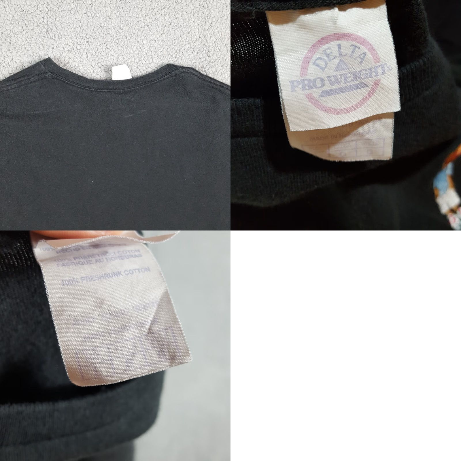 Delta VINTAGE Delta Men's T-Shirt 90s Hip Hop Music Embroidered Logo Black L Size US L / EU 52-54 / 3 - 8 Thumbnail