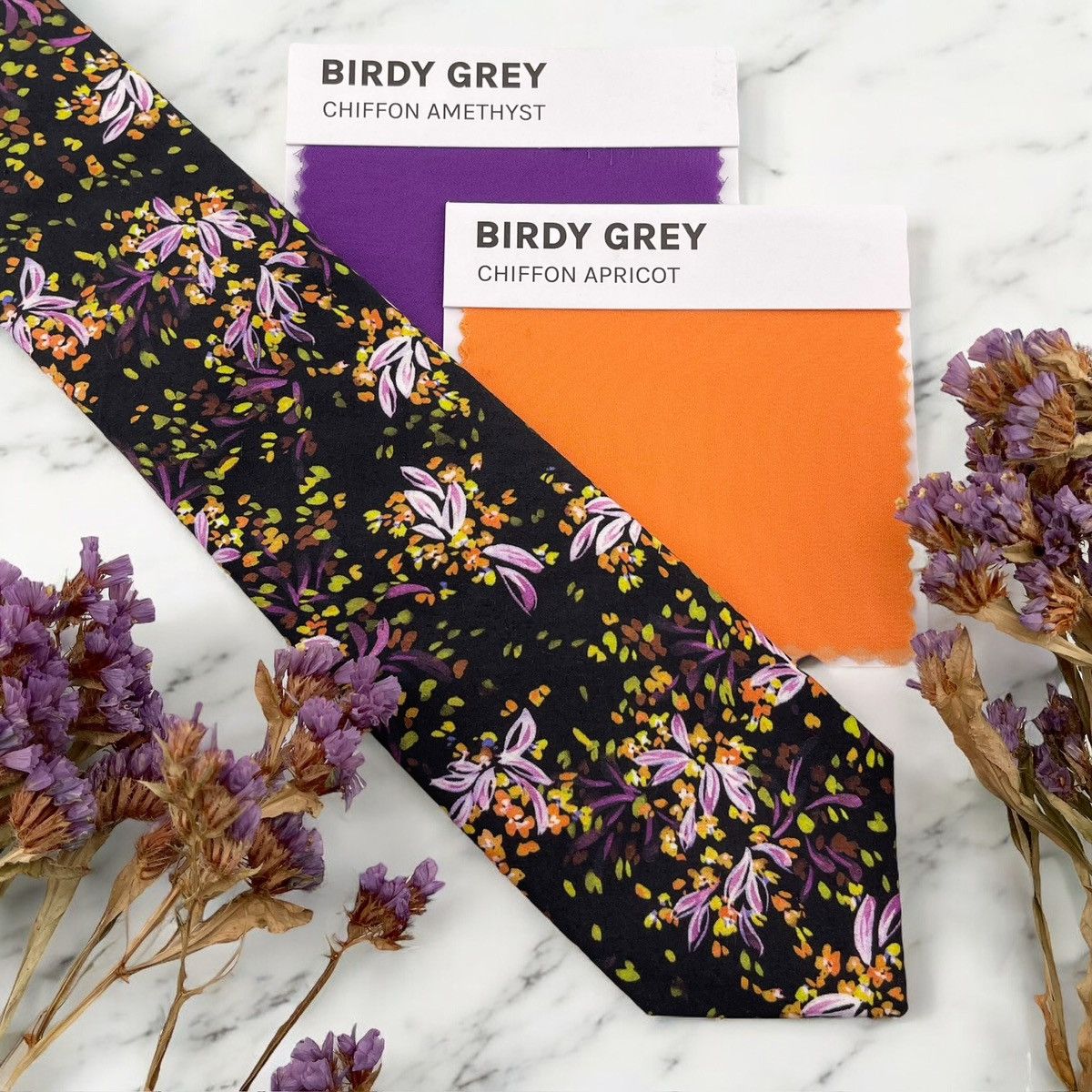 Other Men’s Black w/ Multicolor Floral Print Necktie Size ONE SIZE - 2 Thumbnail