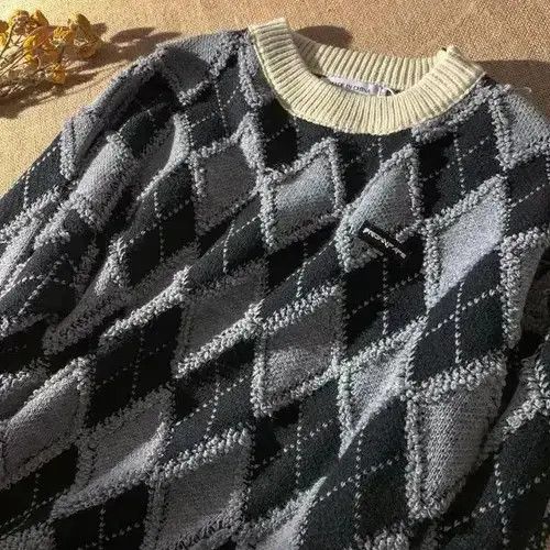 Japanese Brand × Vintage Sweater Male No Hoodie Plaid Neck Size US M / EU 48-50 / 2 - 3 Thumbnail