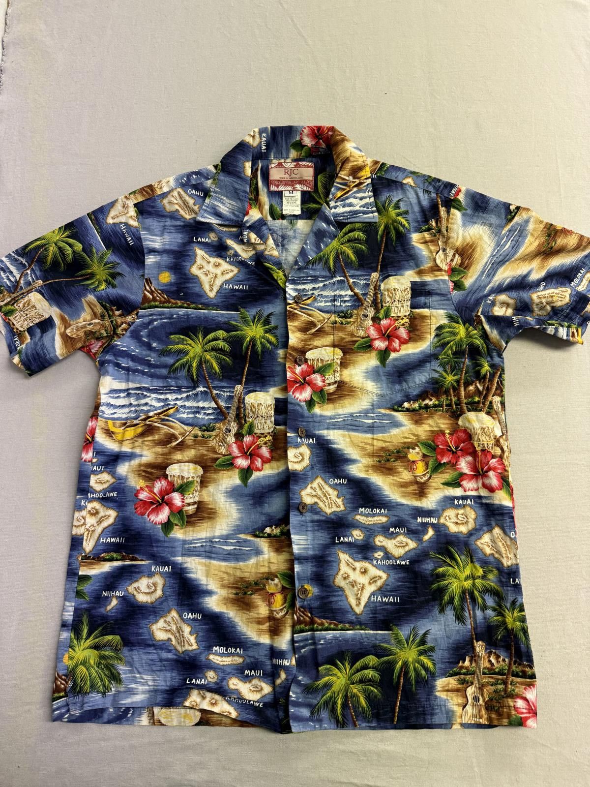 Other RJC Mens Hawaiian Shirt Hawaiian Islands Made in Hawaii - M Size US M / EU 48-50 / 2 - 1 Thumbnail