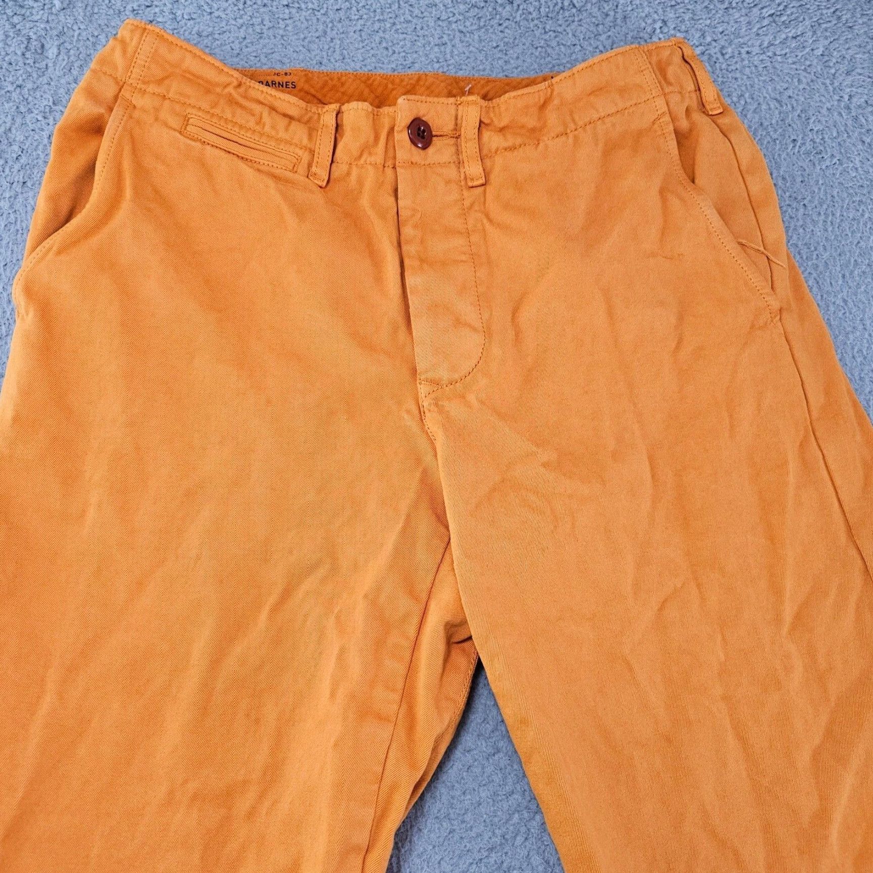 J.Crew VINTAGE J CREW Wallace Barnes Fatigue Camp Pant Mens 29x29 Orange Chino Cotton Size US 29 - 2 Thumbnail