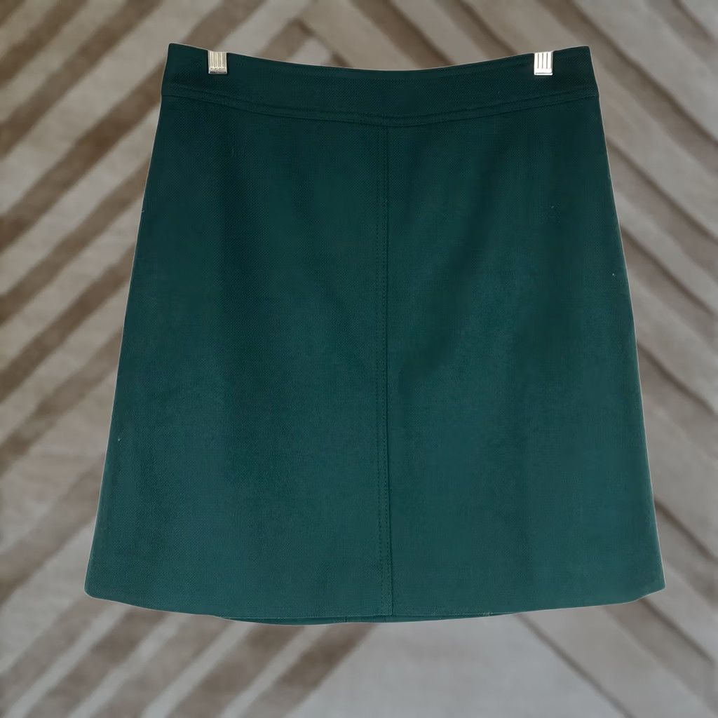 J.Crew J.Crew Womens Forest Green Wool A-Line Mini Skirt Size 6 Lined Back Zip Size 28" / US 6 / IT 42 - 1 Thumbnail