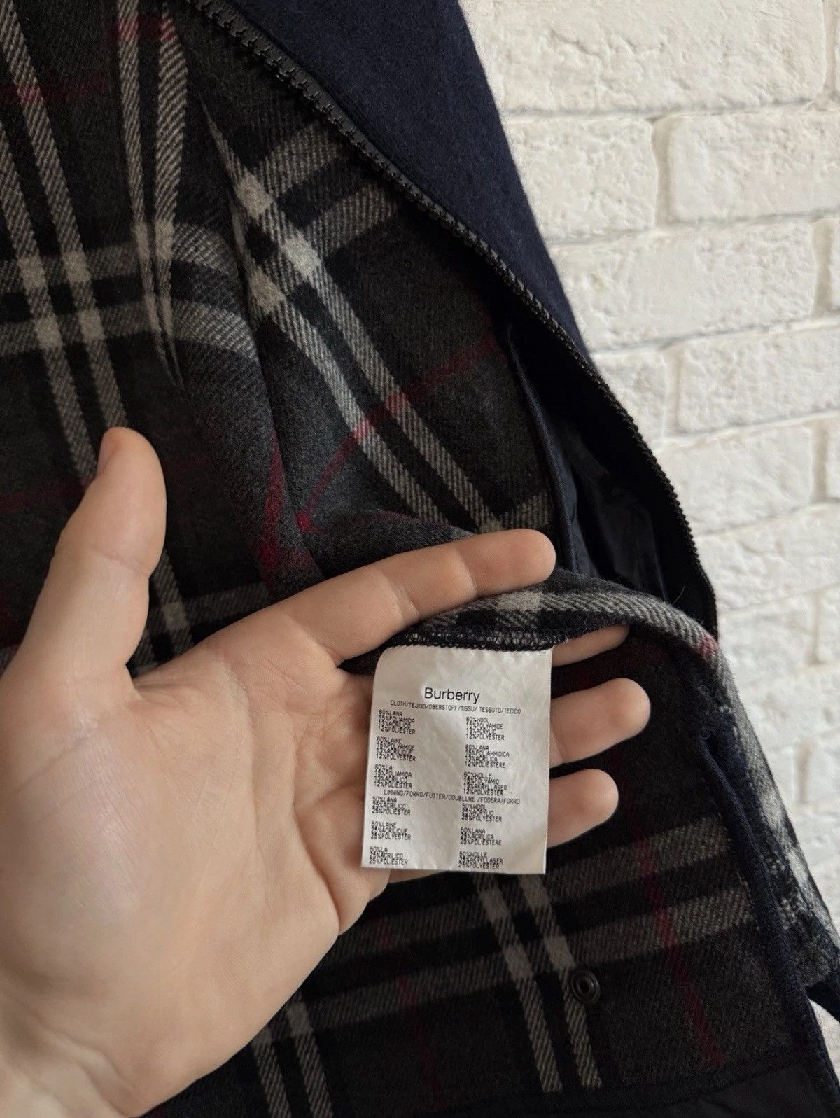 Burberry Vintage Burberry Wool Bomber Jacket Nova Check Sz L "8" Size US L / EU 52-54 / 3 - 5 Thumbnail