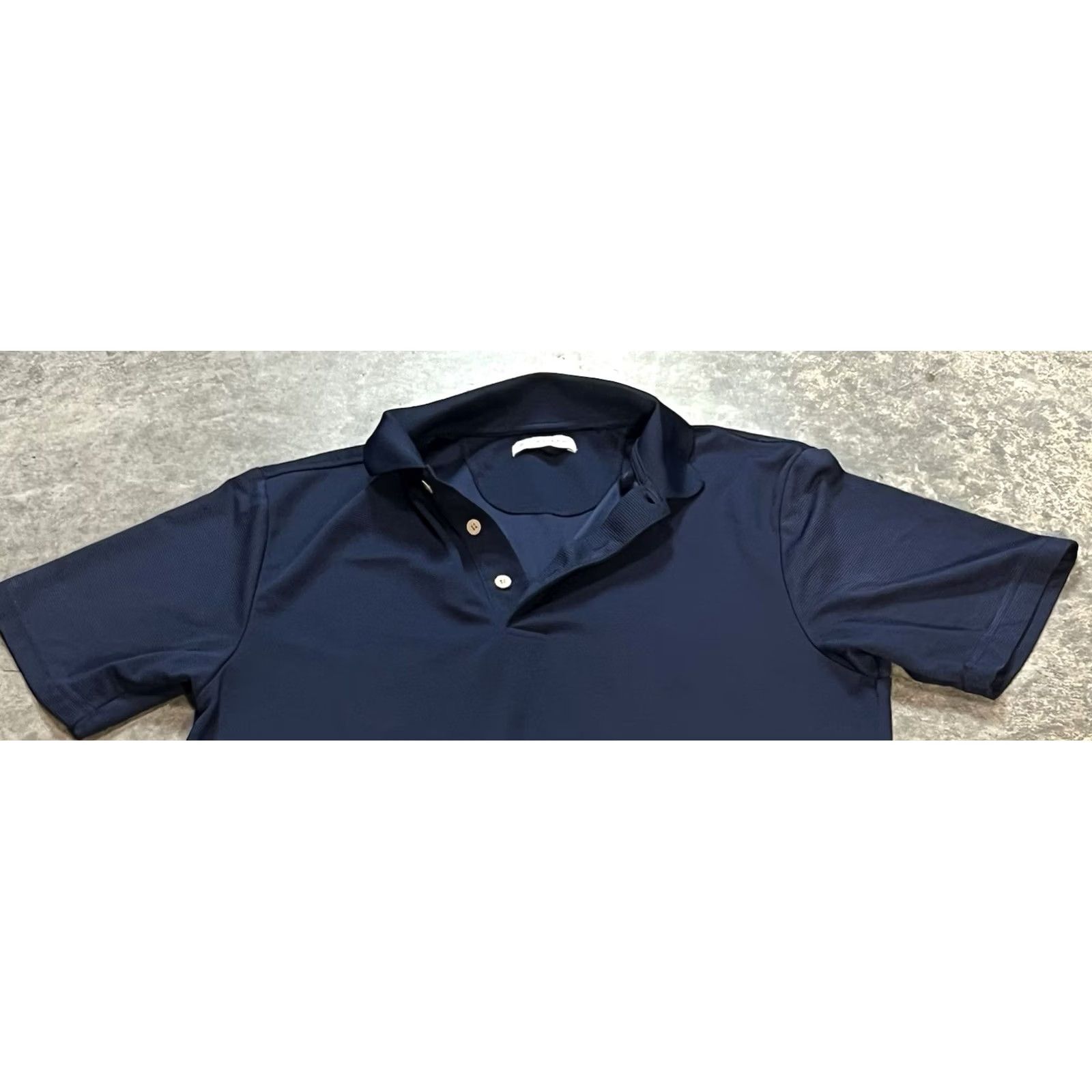Cubavera Cubavera Polo Shirt Men M Blue Textured Performance Short Sleeve Golf Polo Shirt Mens Blue Size US M / EU 48-50 / 2 - 3 Thumbnail