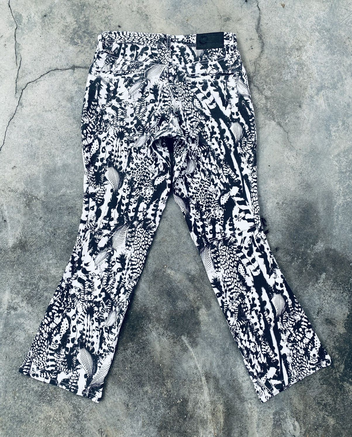 Roen Vintage 90s Roen Feather Printed Pants Rare Size US 32 / EU 48 - 2 Thumbnail