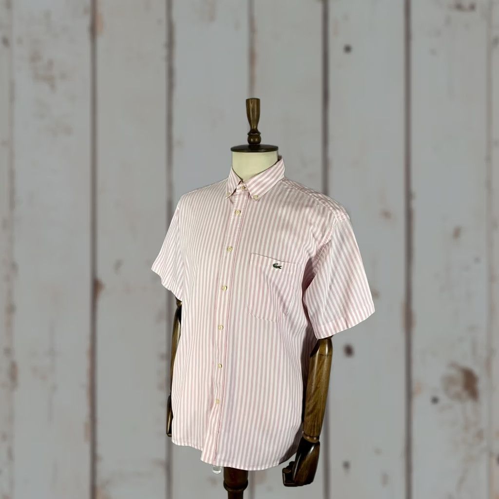 Lacoste Lacoste Shirt Size 44 Mens Casual White & Pink Cotton Short Sleeve Button Size US XXL / EU 58 / 5 - 1 Thumbnail