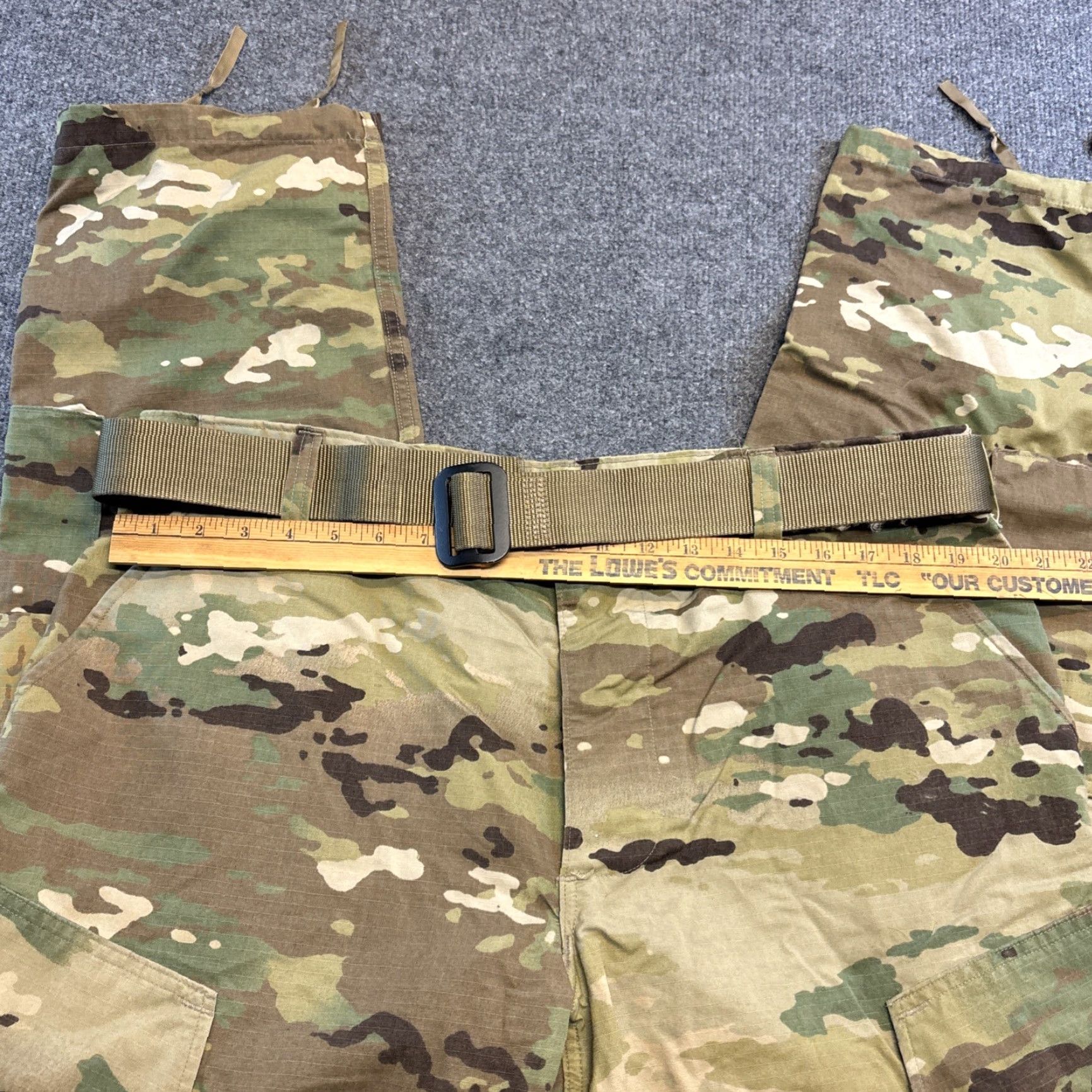 Vintage US Military BDU Camo Cargo Pants Pants Unisex 36 Beige Green Belt Belt Loops Regular Straight Pocket Cargo Front Flat Front Button Fly Size US 36 / EU 52 - 5 Thumbnail