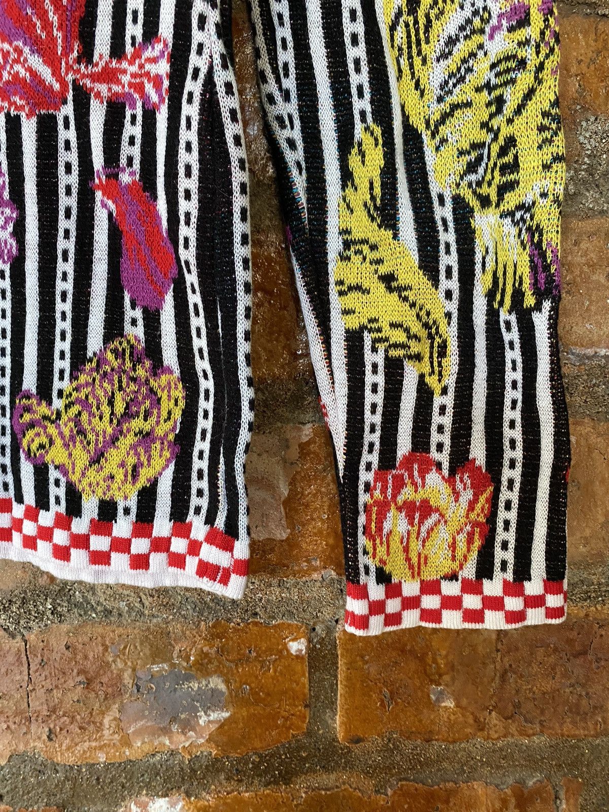 Kenzo 90s KENZO Jacquard intarsia floral checked multibutton Size S / US 4 / IT 40 - 8 Thumbnail