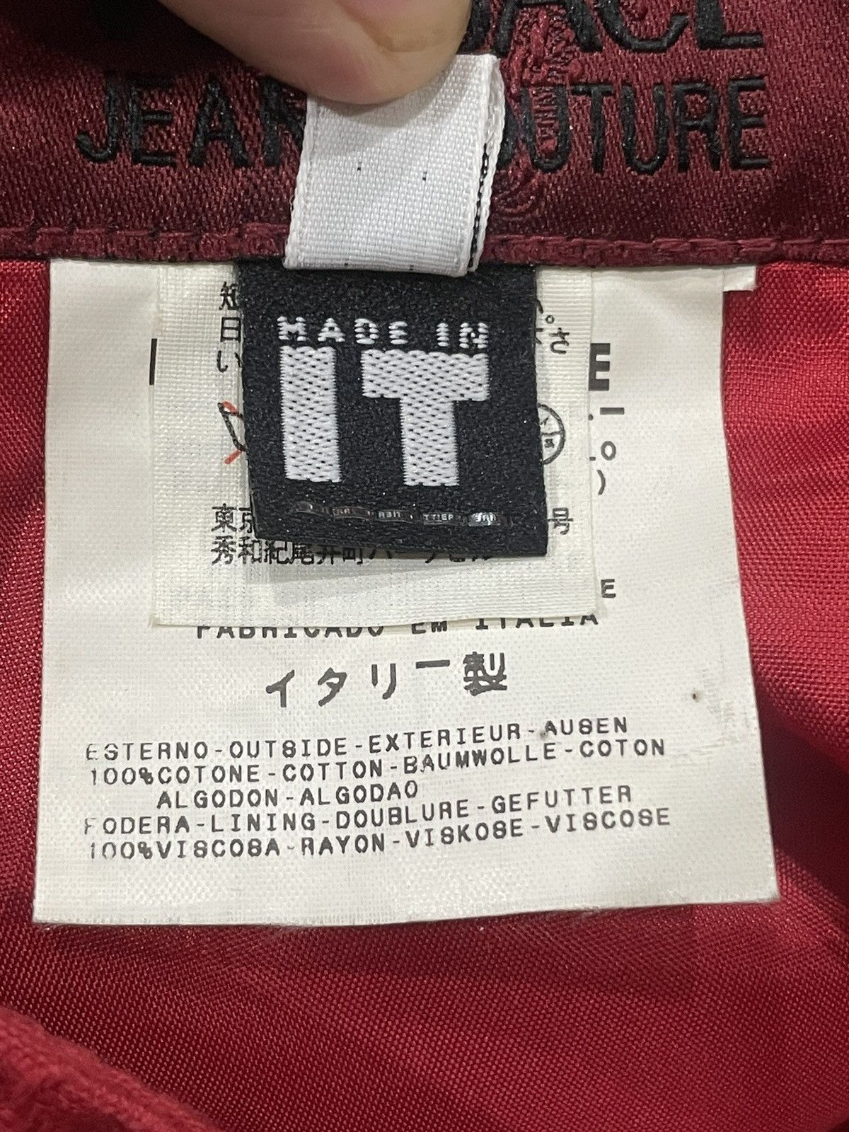 Versace Versace Red Mini Skirt Size 23" - 6 Thumbnail