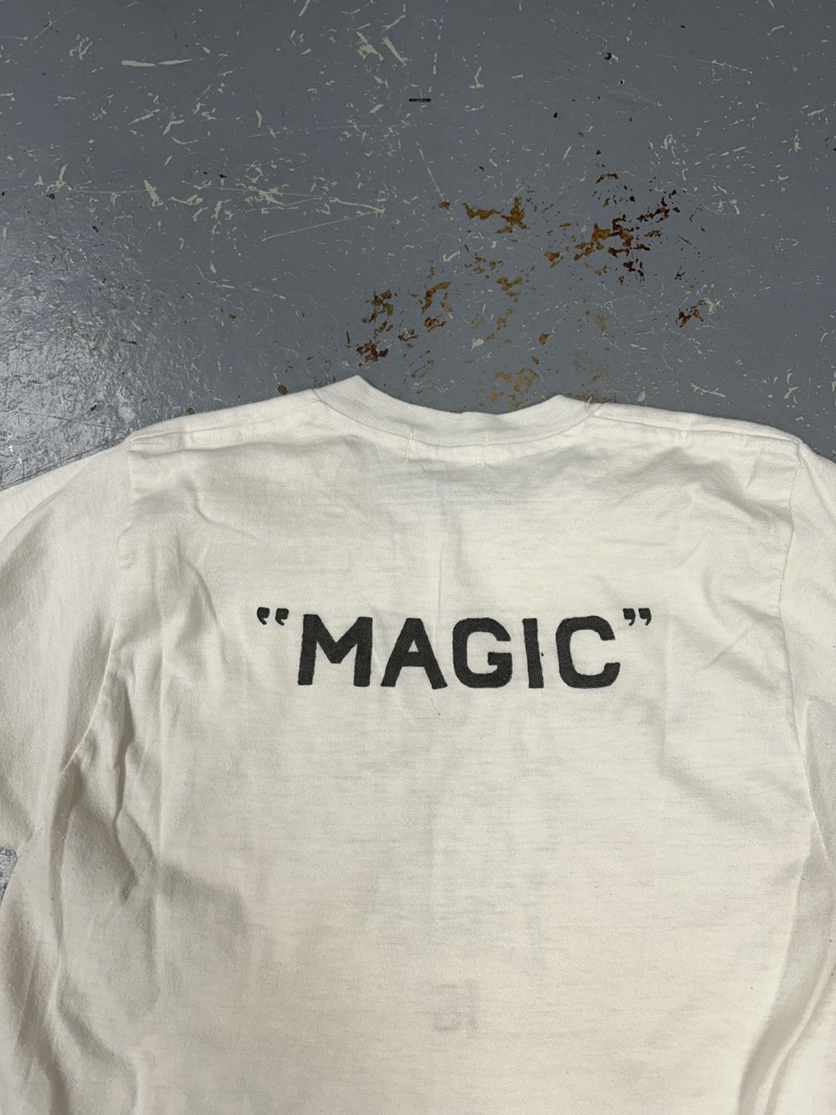 Vintage Crazy Vintage Rare Bruce Bissell Magic White Baby Tee Shirt Size US XS / EU 42 / 0 - 2 Thumbnail