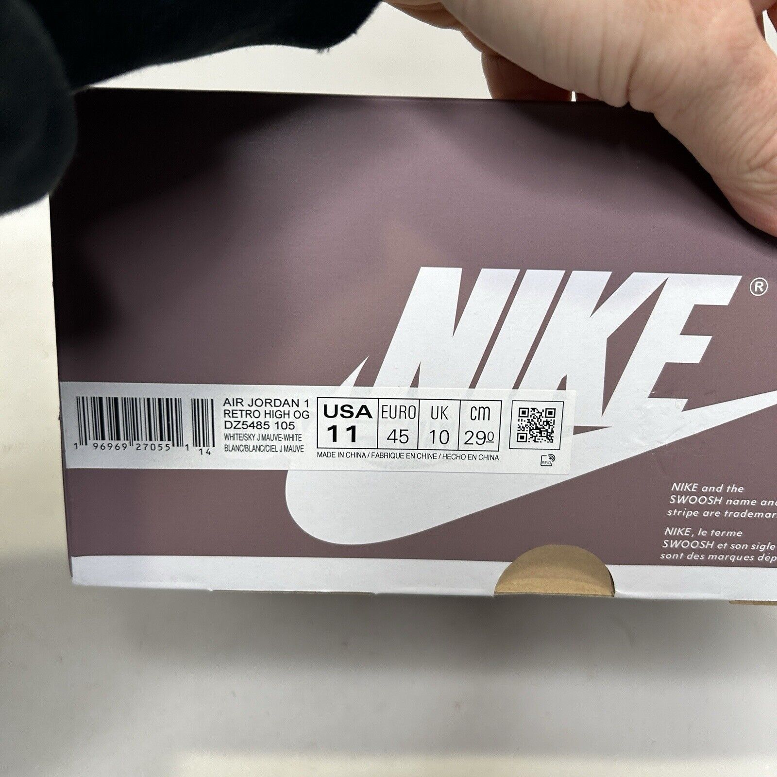 Nike Nike Air Jordan 1 Retro High OG “Mauve” 2024 Size US 11 / EU 44 - 5 Thumbnail