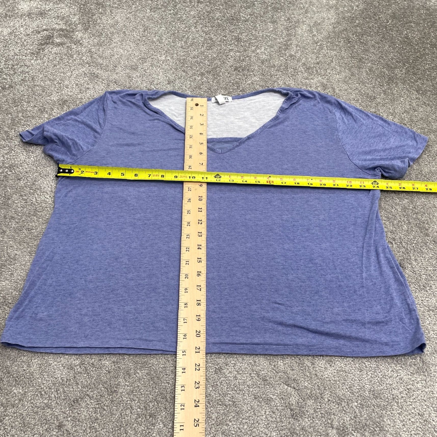 Jockey Jockey T-Shirt Womens 1X Purple V-Neck Short Sleeve Basic Stretch Tee Top Shirt Size XL / US 12-14 / IT 48-50 - 5 Thumbnail