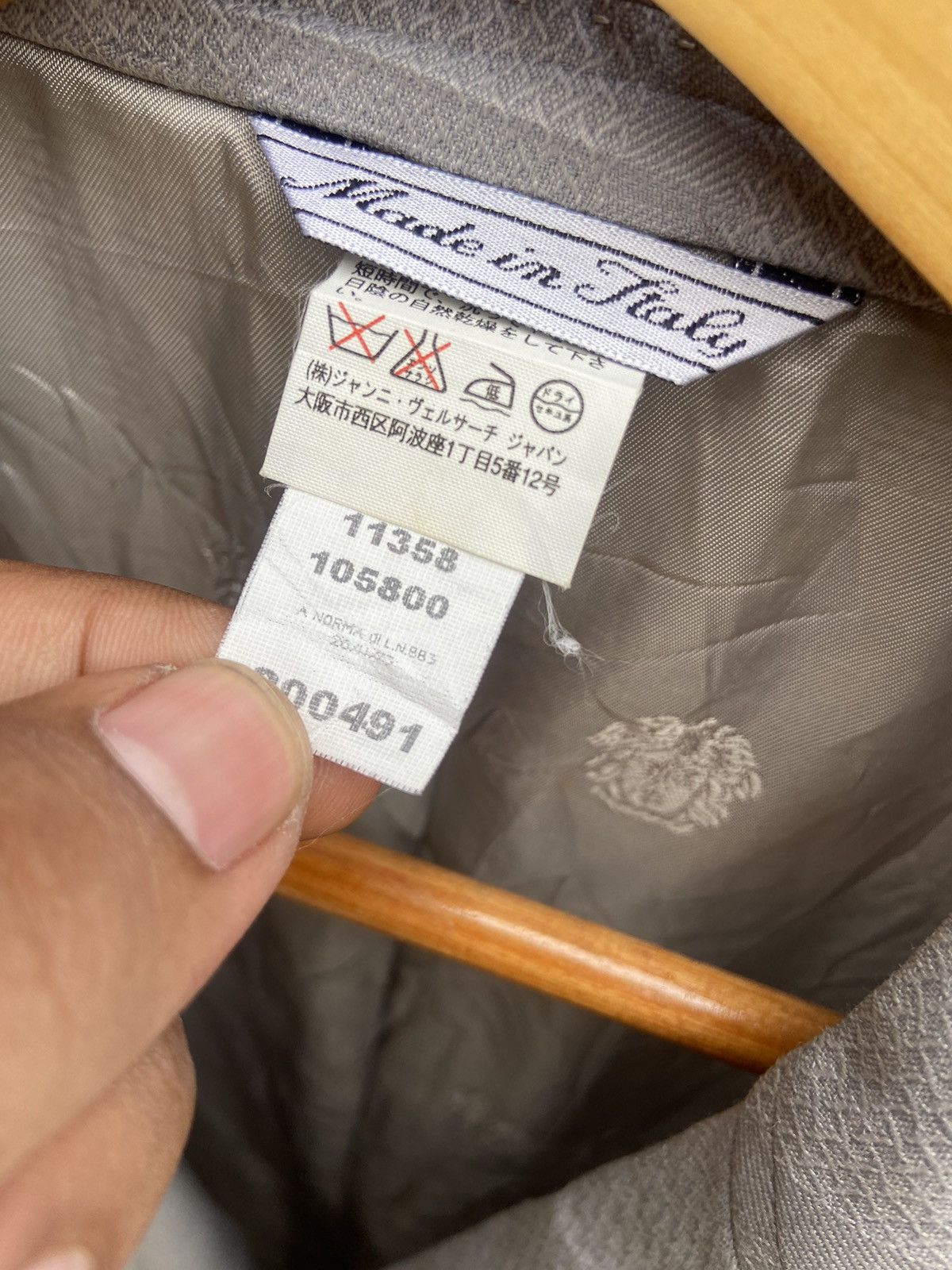Versace Vintage 1990’s Gianni Versace Checked Stripe Blazer Jacket Size 42R - 3 Thumbnail