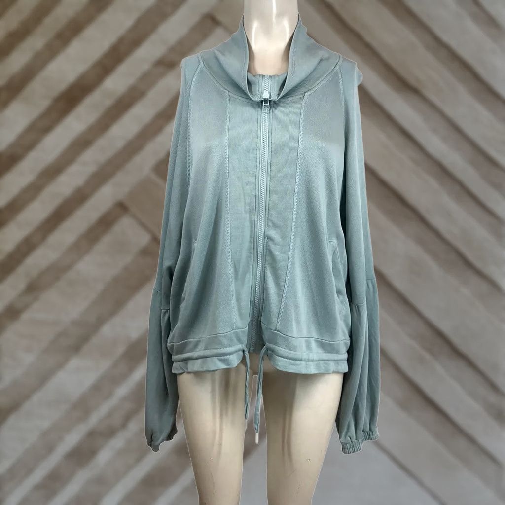Anthropologie Saturday Sunday Anthropologie Hoodie Jacket Women Medium Blue Funnel Neck Zip Up Size M / US 6-8 / IT 42-44 - 1 Thumbnail