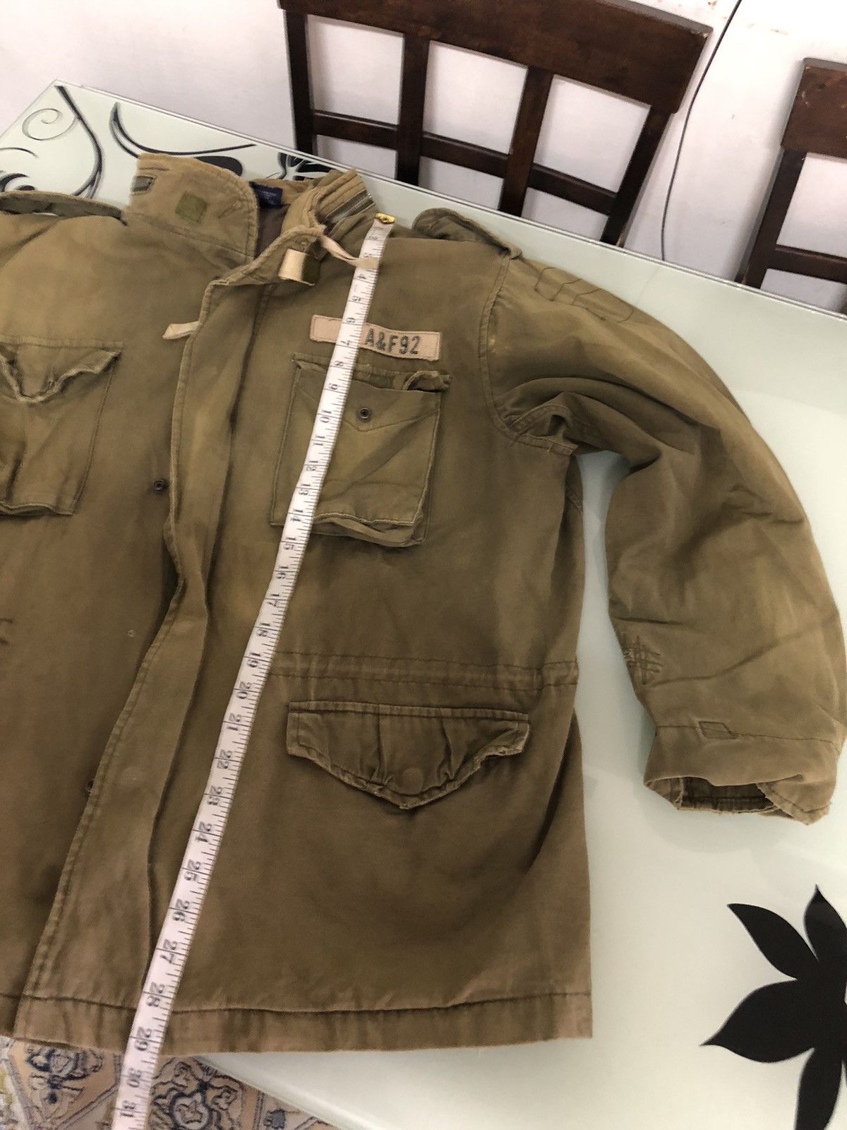 Abercrombie & Fitch Vintage Abercrombie and Fitch Distressed Military M65 Jacket Size US L / EU 52-54 / 3 - 22 Thumbnail