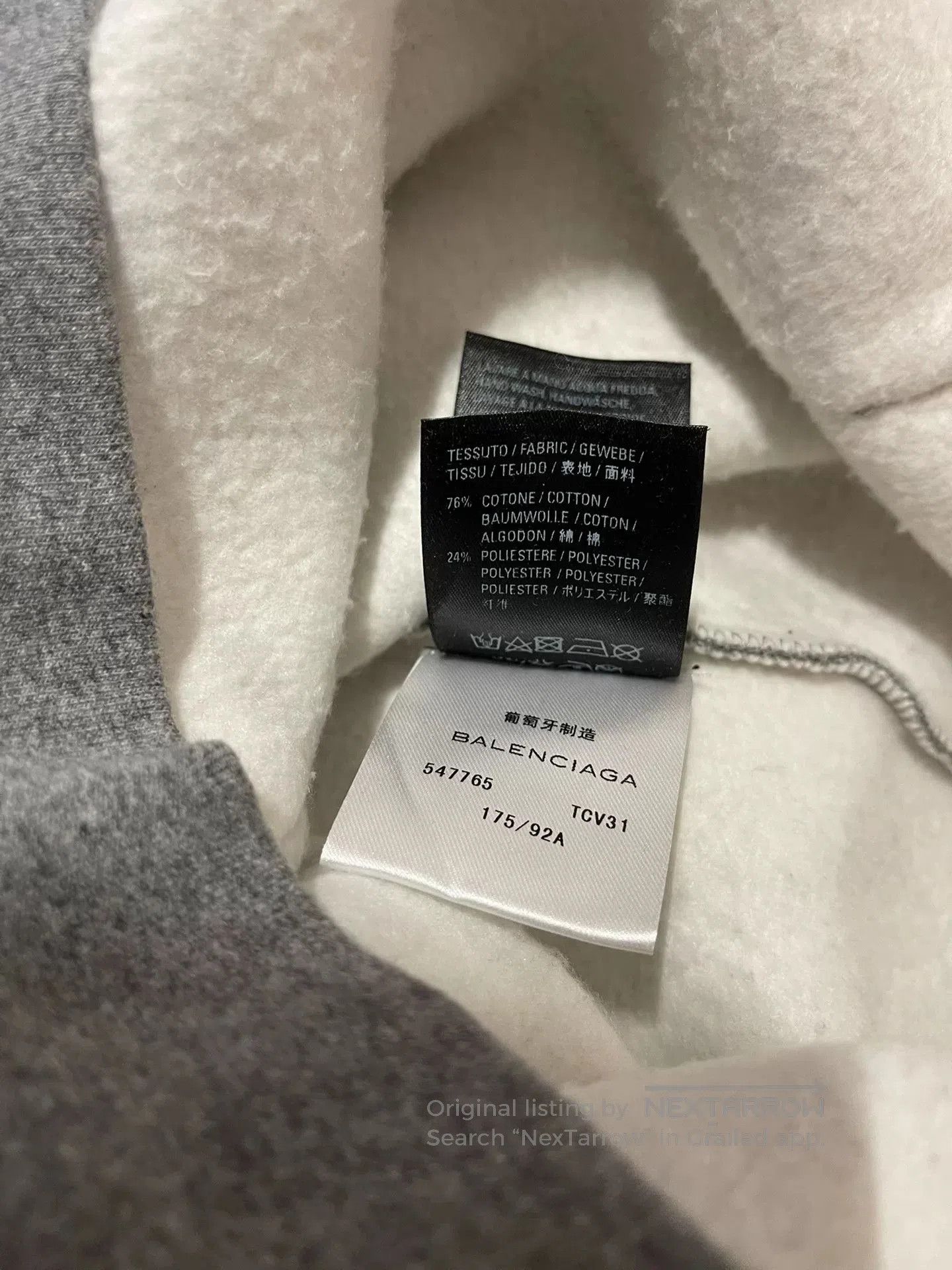 Balenciaga balenciaga gray hoodie with logo. Size US S / EU 44-46 / 1 - 5 Thumbnail