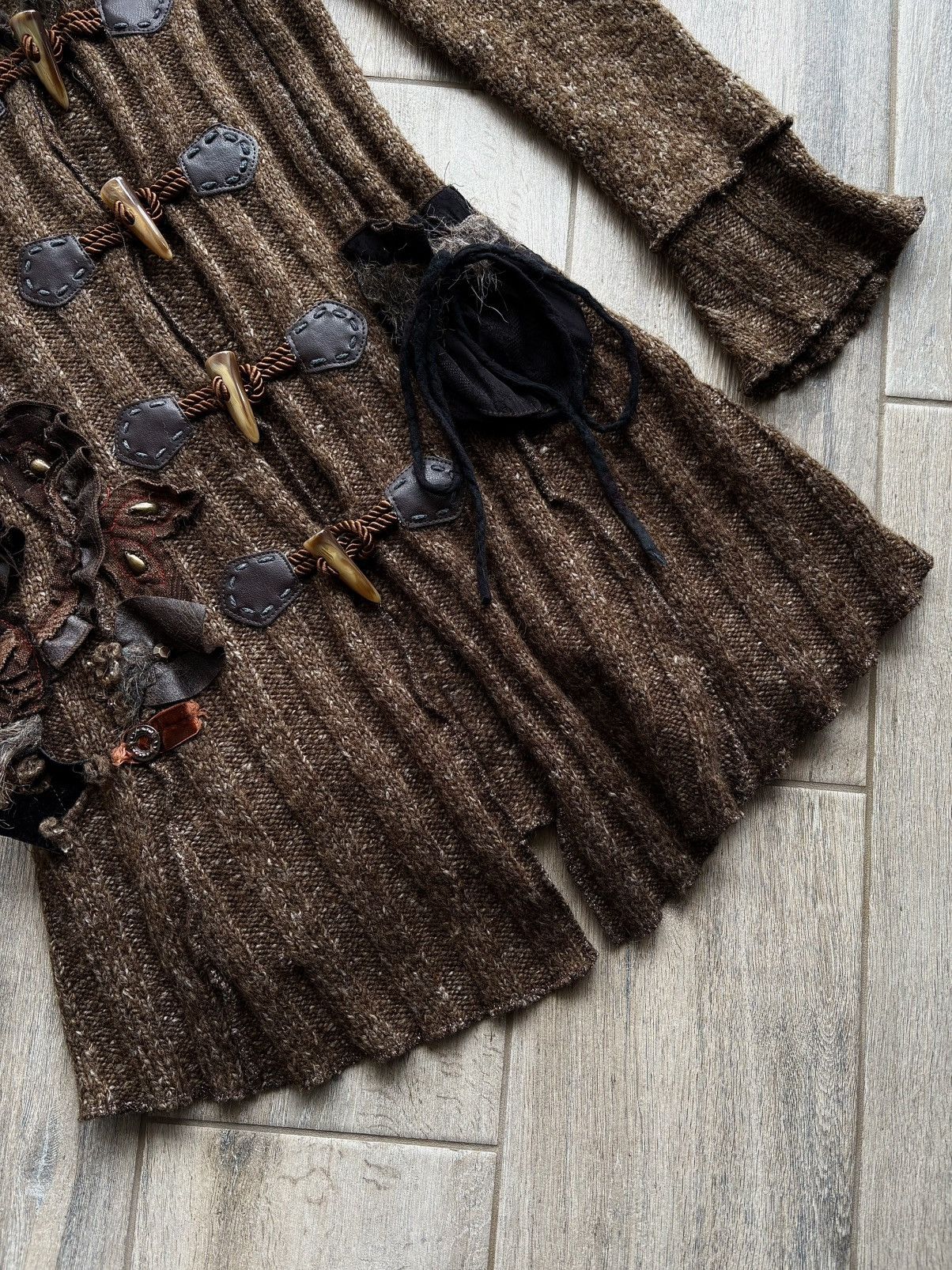 If Six Was Nine If Six Was Nine LGB Vibe Long Cardigan Toggle Faux Fur Y2K Size M / US 6-8 / IT 42-44 - 7 Thumbnail
