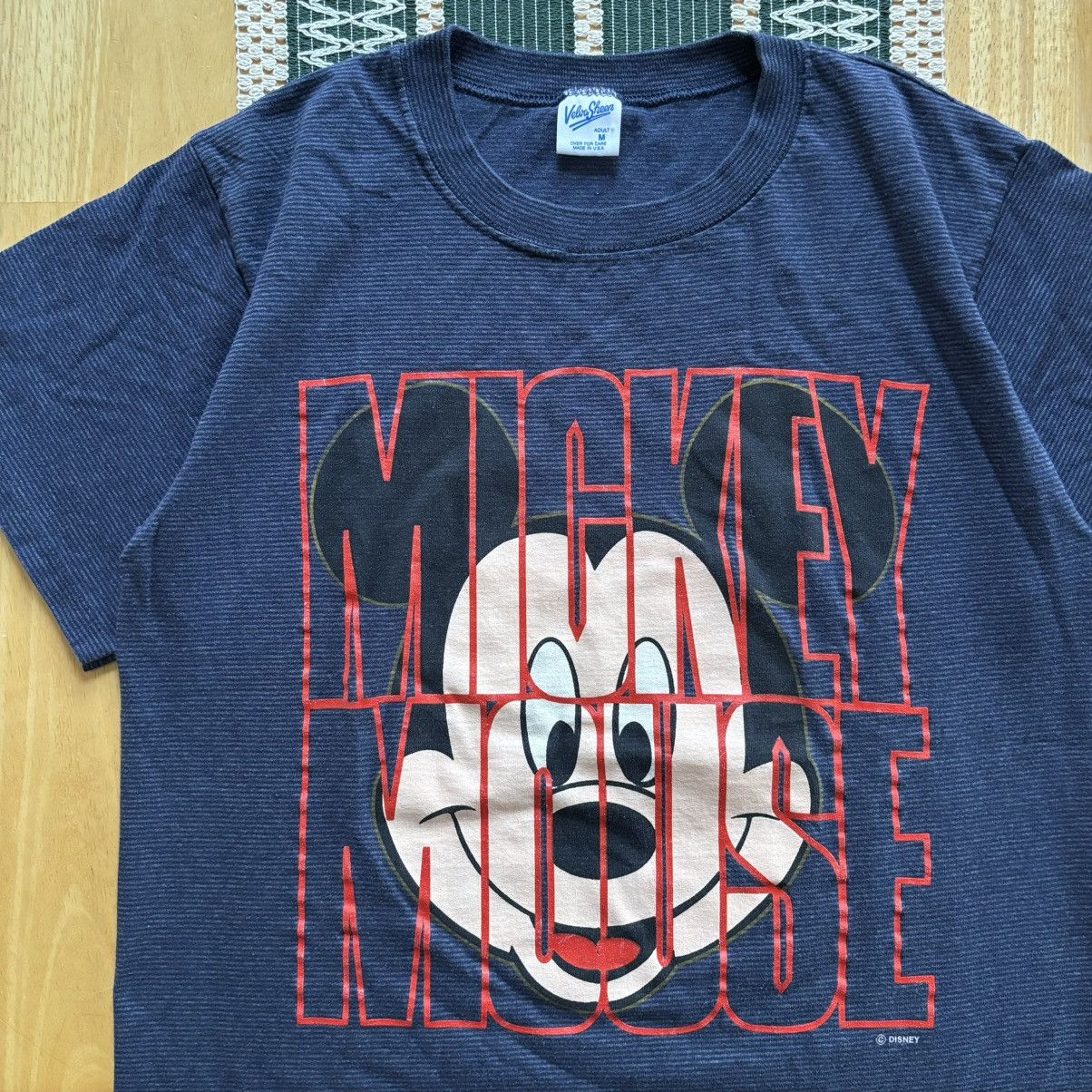 Disney × Vintage Vintage 1990s Mickey Mouse Disney World Striped Shirt Medium Size US M / EU 48-50 / 2 - 1 Thumbnail