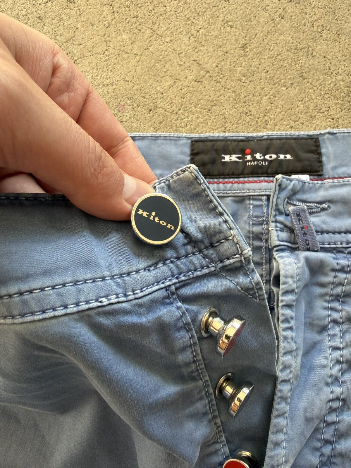 Kiton Kiton Blue Slim Fit Pants Size US 34 / EU 50 - 7 Thumbnail
