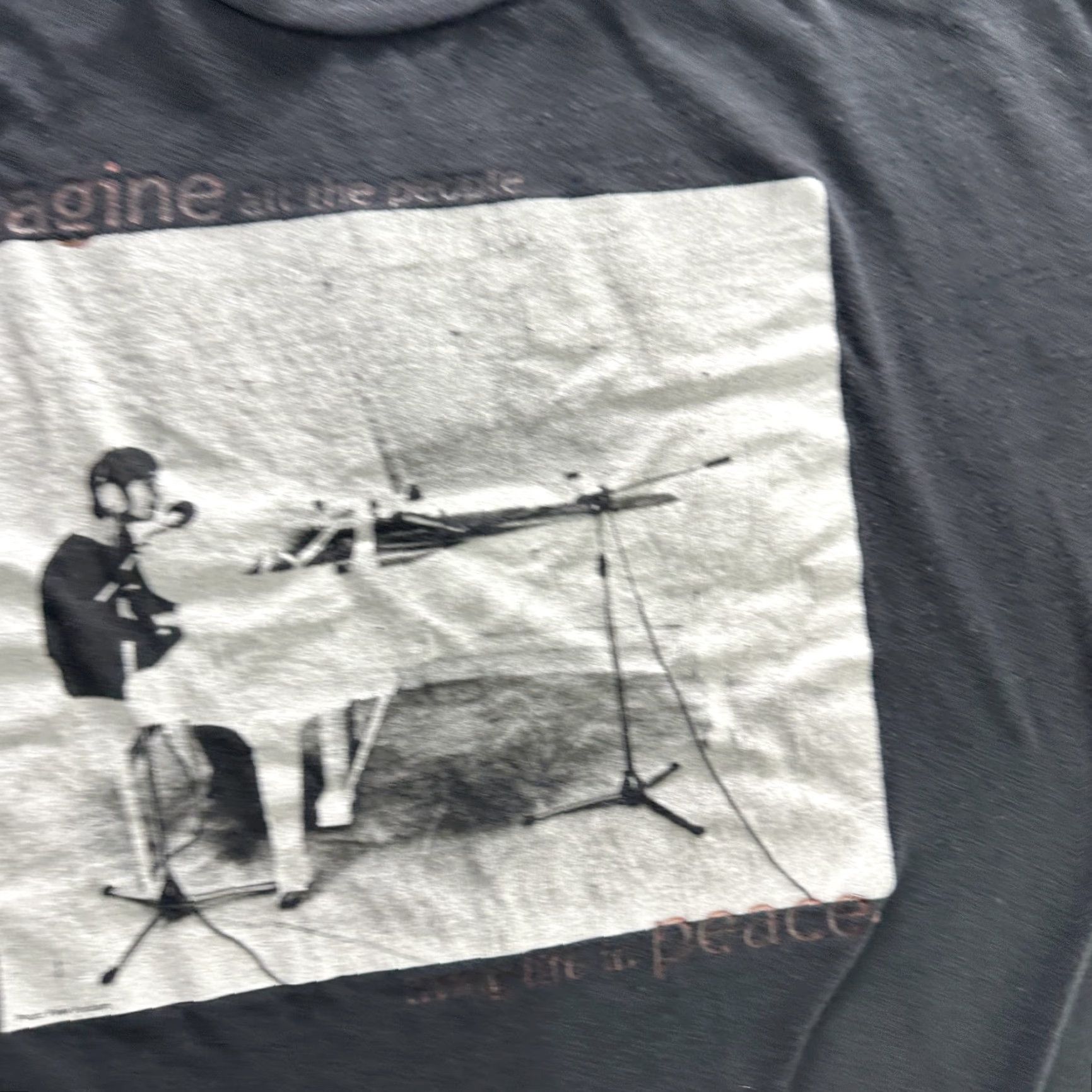 Vintage John Lennon Imagine Shirt Mens Large Black Peace Graphic Classic Rock Band Tee Size US L / EU 52-54 / 3 - 4 Thumbnail