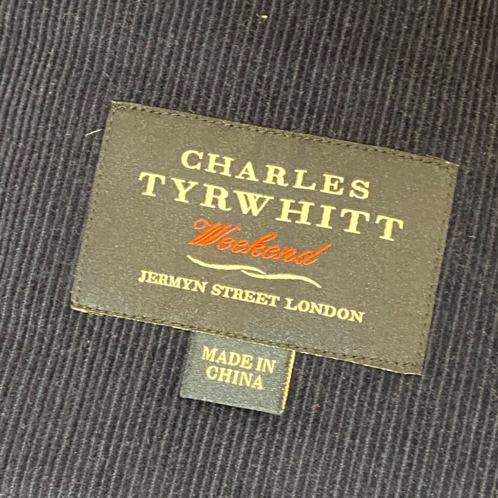 Charles Tyrwhitt Charles Tyrwhitt Blazer Mens 38R Corduroy Blue 2 Button Single-Breasted Classic Fit Coat Jacket Size 38R - 3 Thumbnail