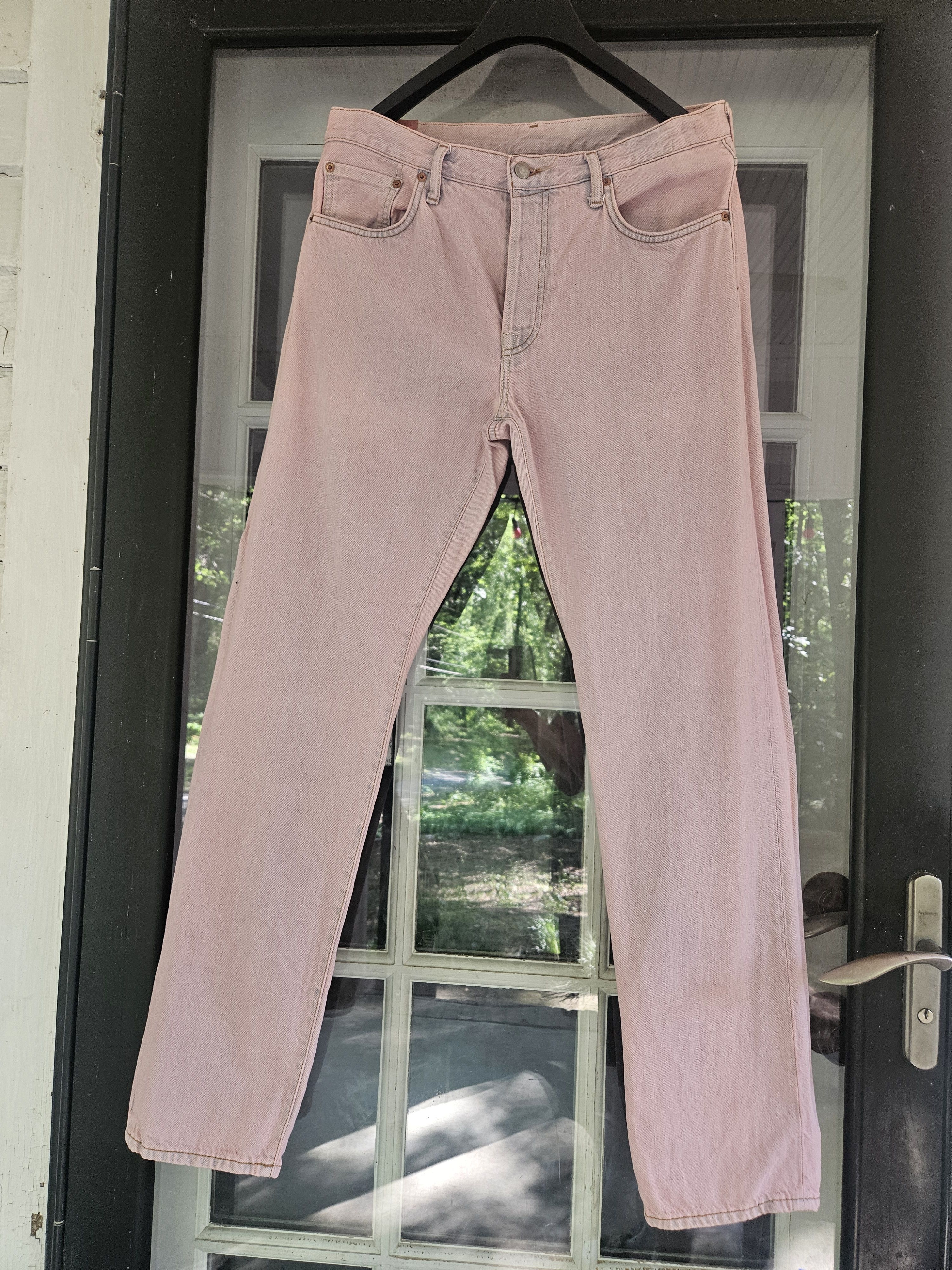 Acne Studios Blå Konst 1997 Pink Chalk A00048 Patch Denim Jeans Size US 34 / EU 50 - 1 Thumbnail