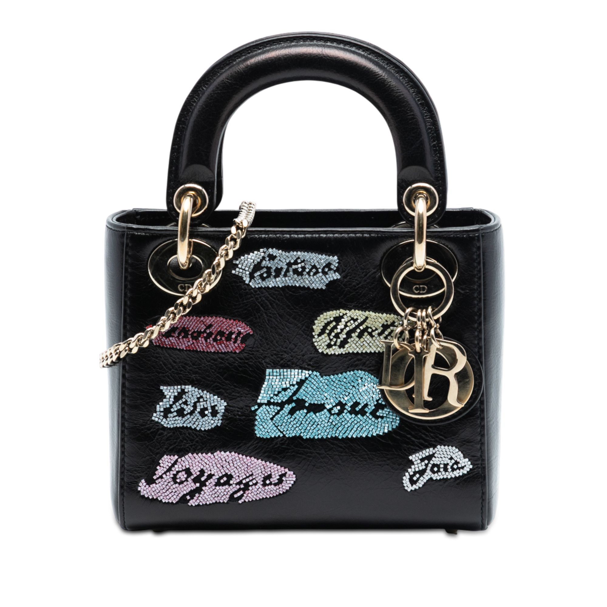 Dior Dior Mini Calfskin Beaded Lady Dior Size ONE SIZE - 1 Thumbnail