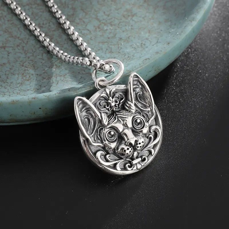 Jewelry Cute Cat Animal Pendant Necklace Size ONE SIZE - 4 Thumbnail