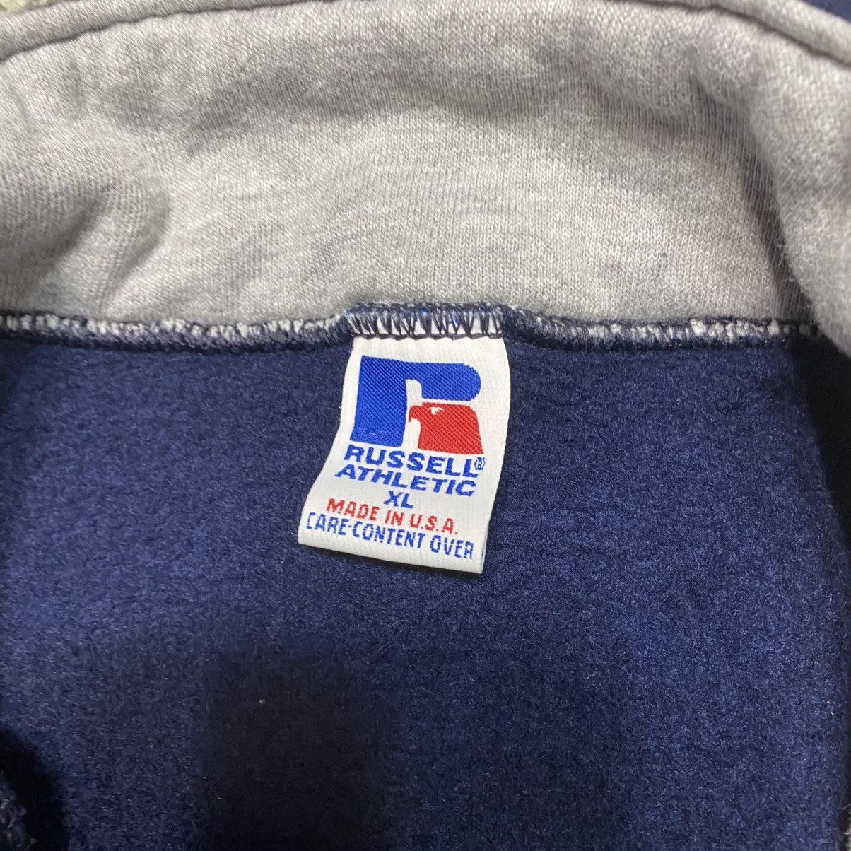 Russell Athletic × Vintage Vintage Russell Athletic Navy Blank 1/4 Zip Crewneck USA Size US XL / EU 56 / 4 - 6 Thumbnail