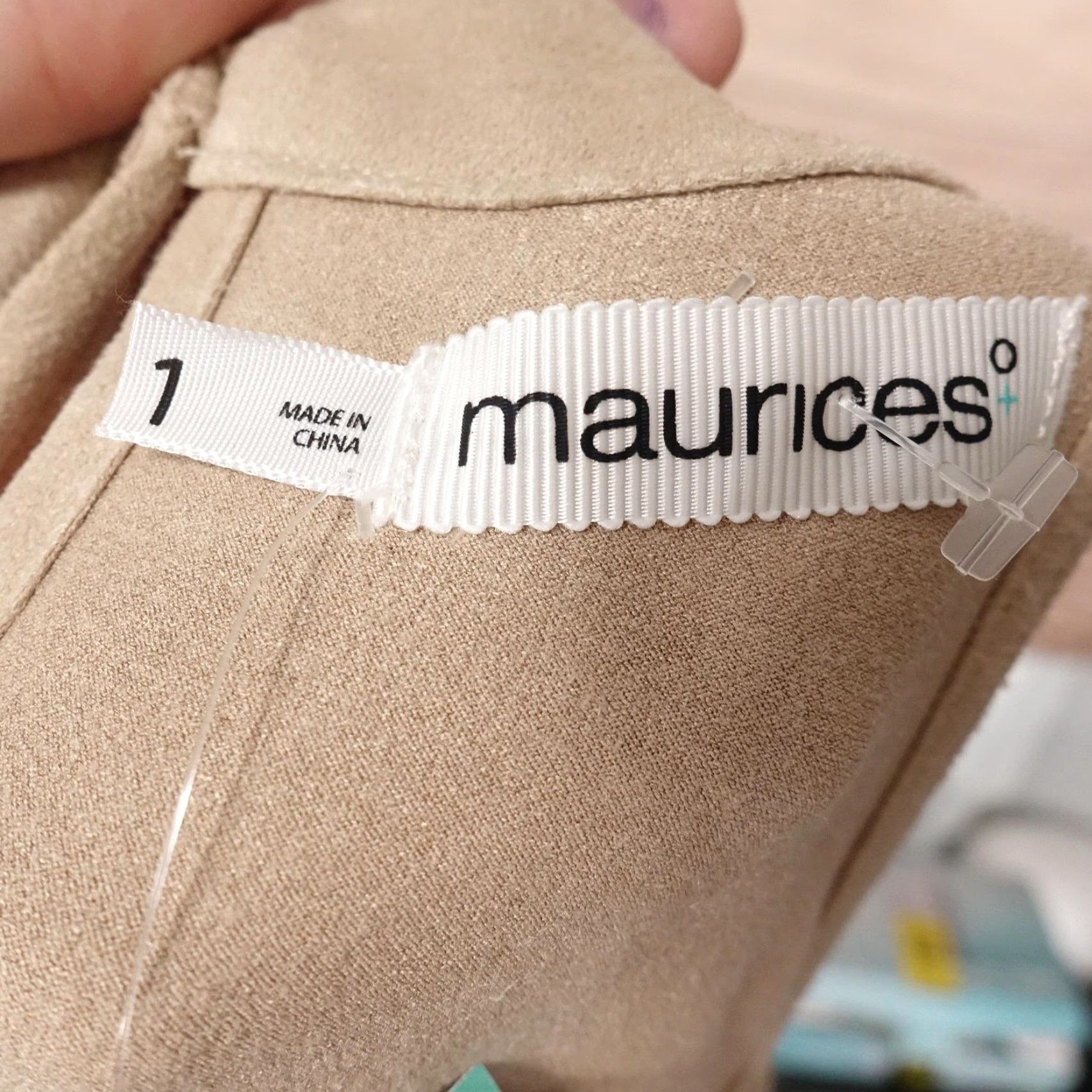 Vintage Maurices Tank Womens 1 Tan Lace Inset Crochet Hem Sleeveless Boho Size XS / US 0-2 / IT 36-38 - 7 Thumbnail