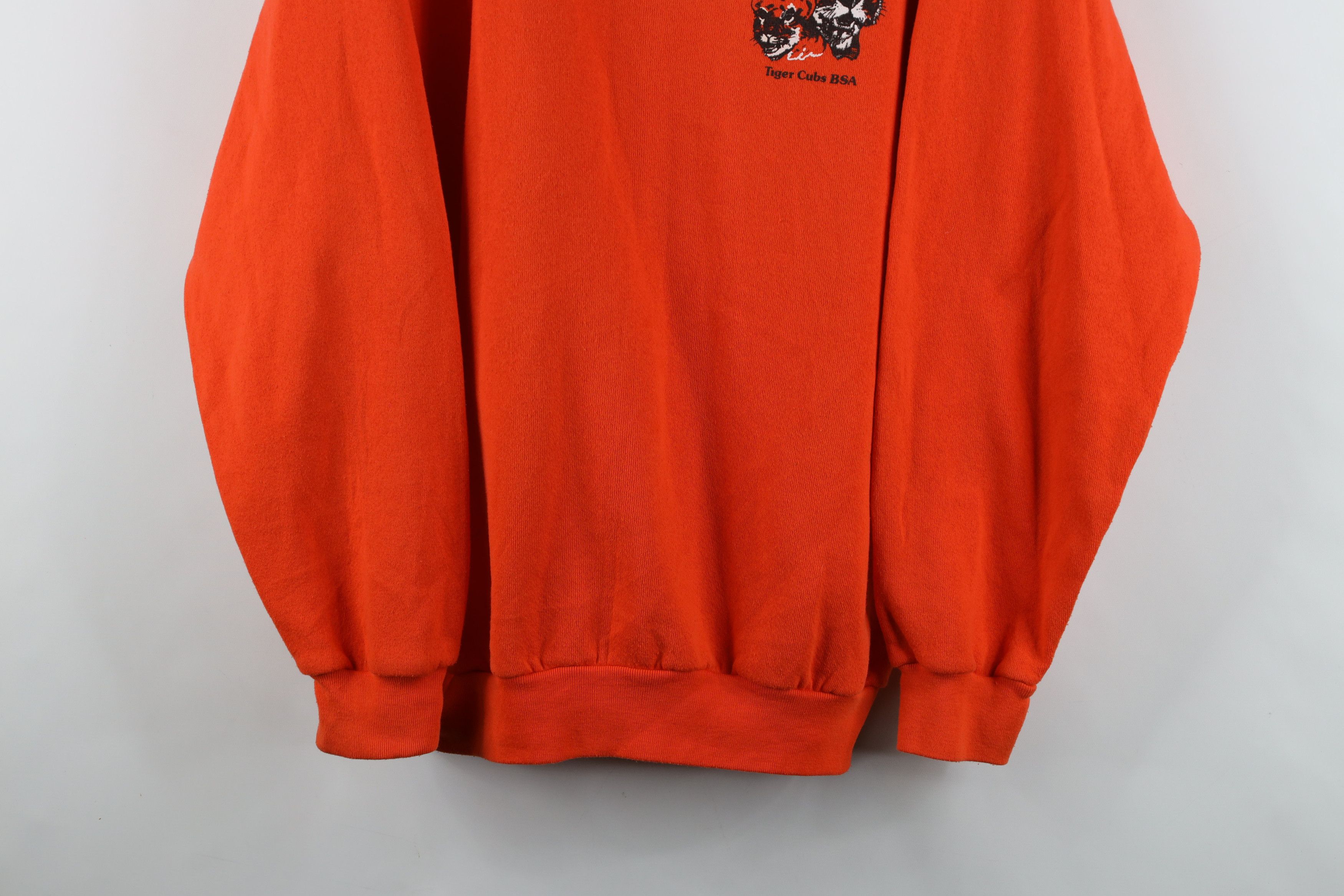 Vintage Vintage 90s BSA Boy Scouts of America Sweatshirt Orange USA Size US XL / EU 56 / 4 - 3 Thumbnail