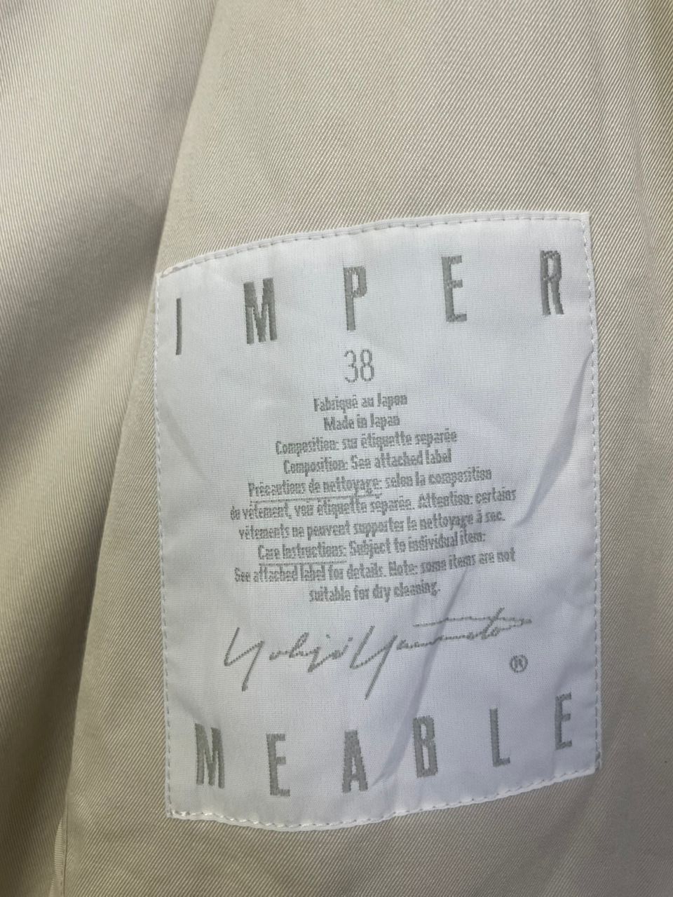 Japanese Brand × Vintage × Yohji Yamamoto Yohji Yamamoto Homme Impermeable Trench Coat Size US L / EU 52-54 / 3 - 8 Thumbnail