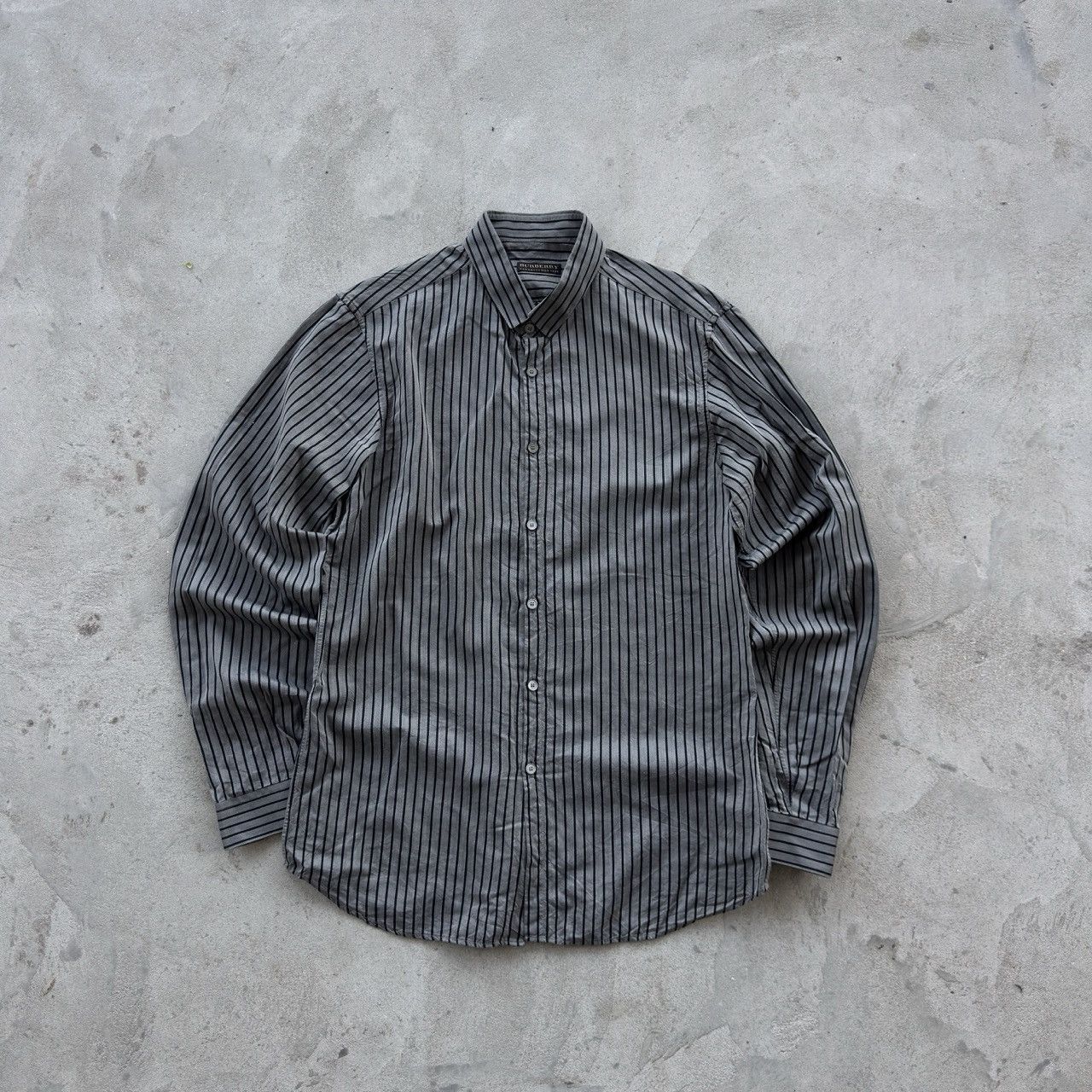 Burberry Vintage 90s Burberry Striped Preppy Button Ups Shirt Y2K Size US L / EU 52-54 / 3 - 1 Thumbnail