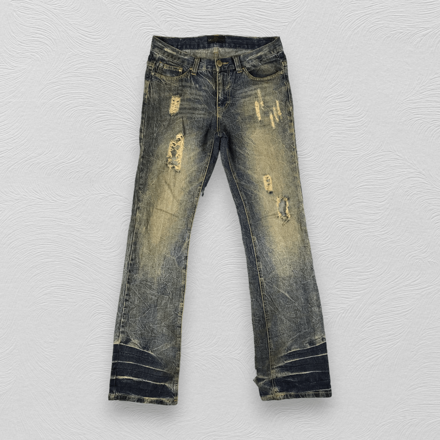 Japanese Brand Vintage Lowbox Jeans Rusty Wash Flare Denim KJ1687 Size US 30 / EU 46 - 1 Thumbnail